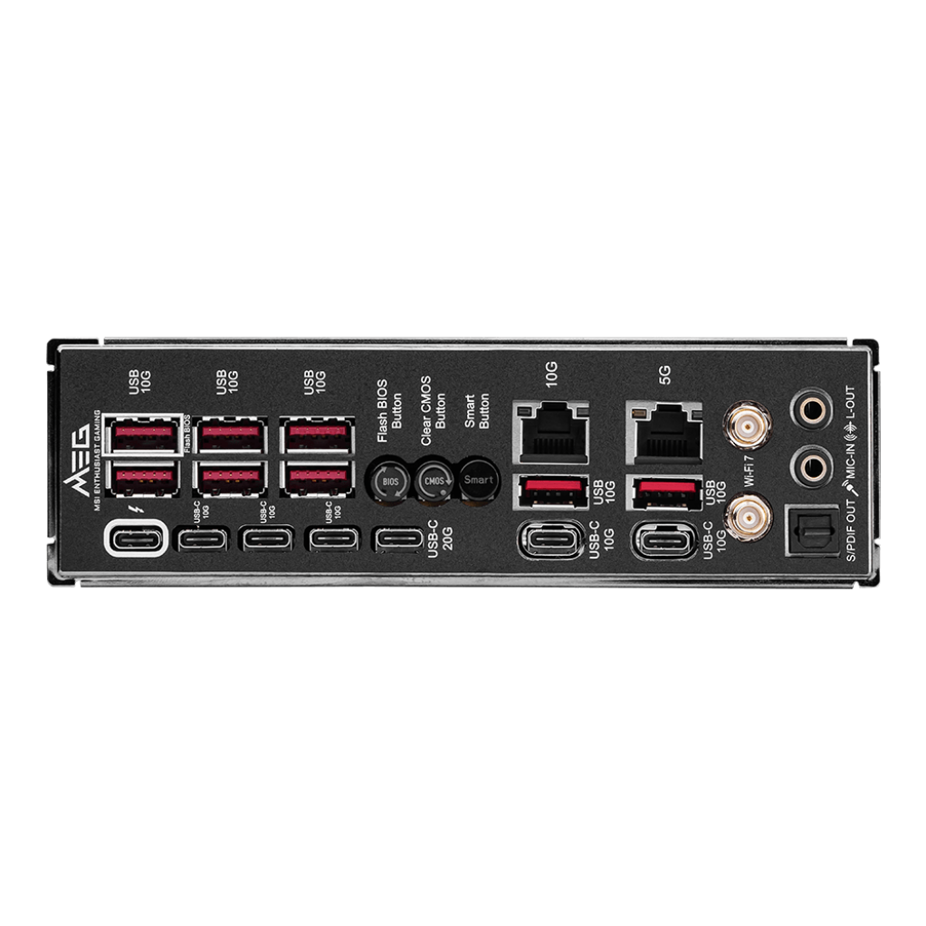 A large main feature product image of MSI MEG Z890 Godlike LGA1851 E-ATX Desktop Motherboard