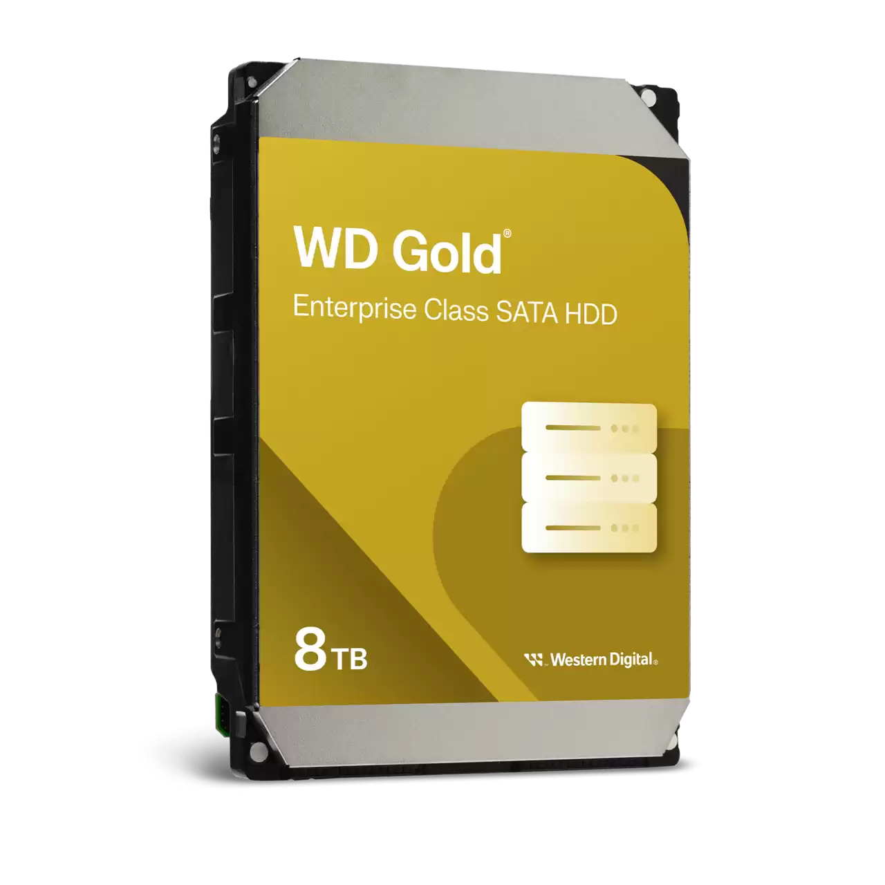 A large main feature product image of WD Gold 3.5" Enterprise Class HDD - 8TB 256MB