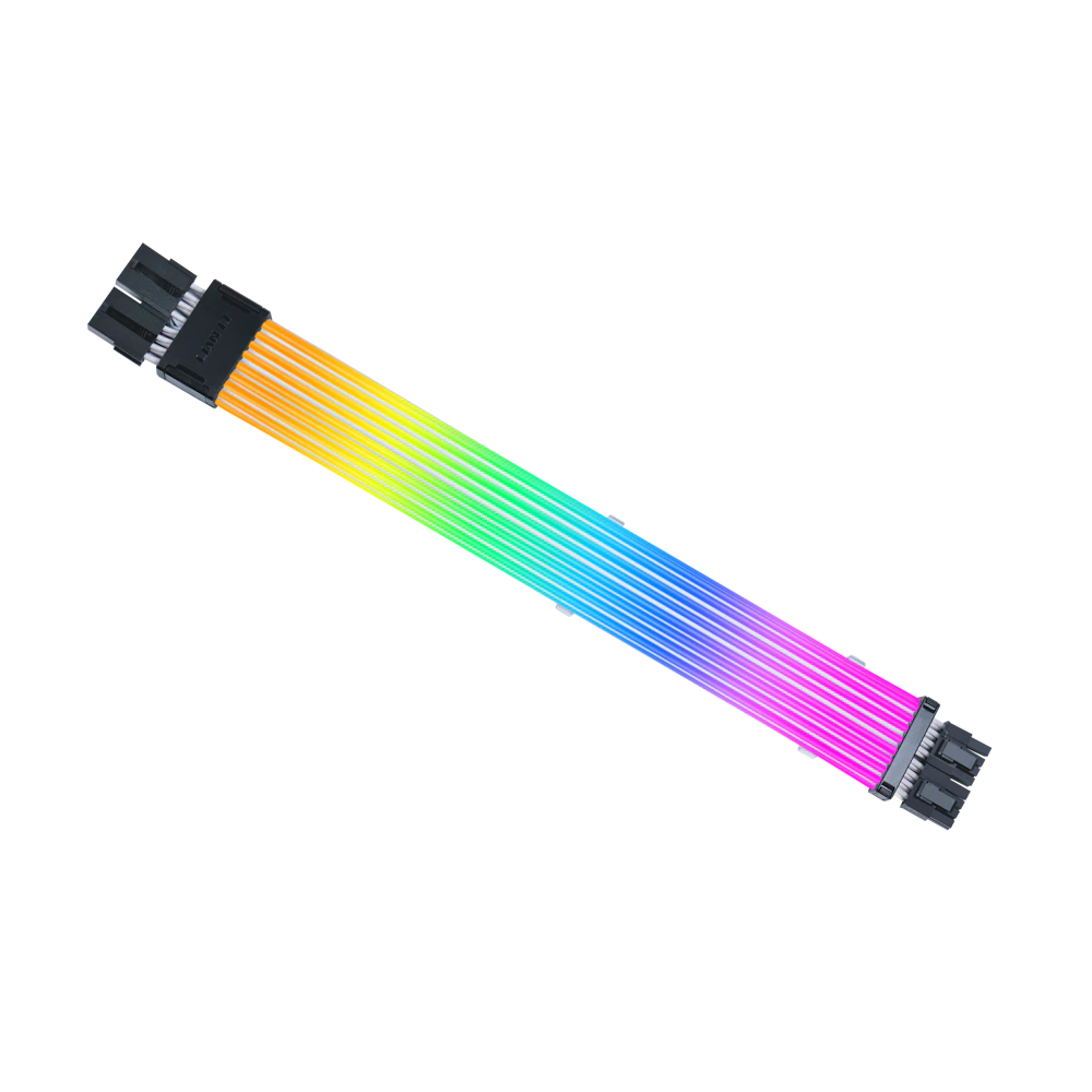A large main feature product image of Lian Li Strimer Wireless GPU 2x8-Pin PCIe ARGB LED Extension Cable