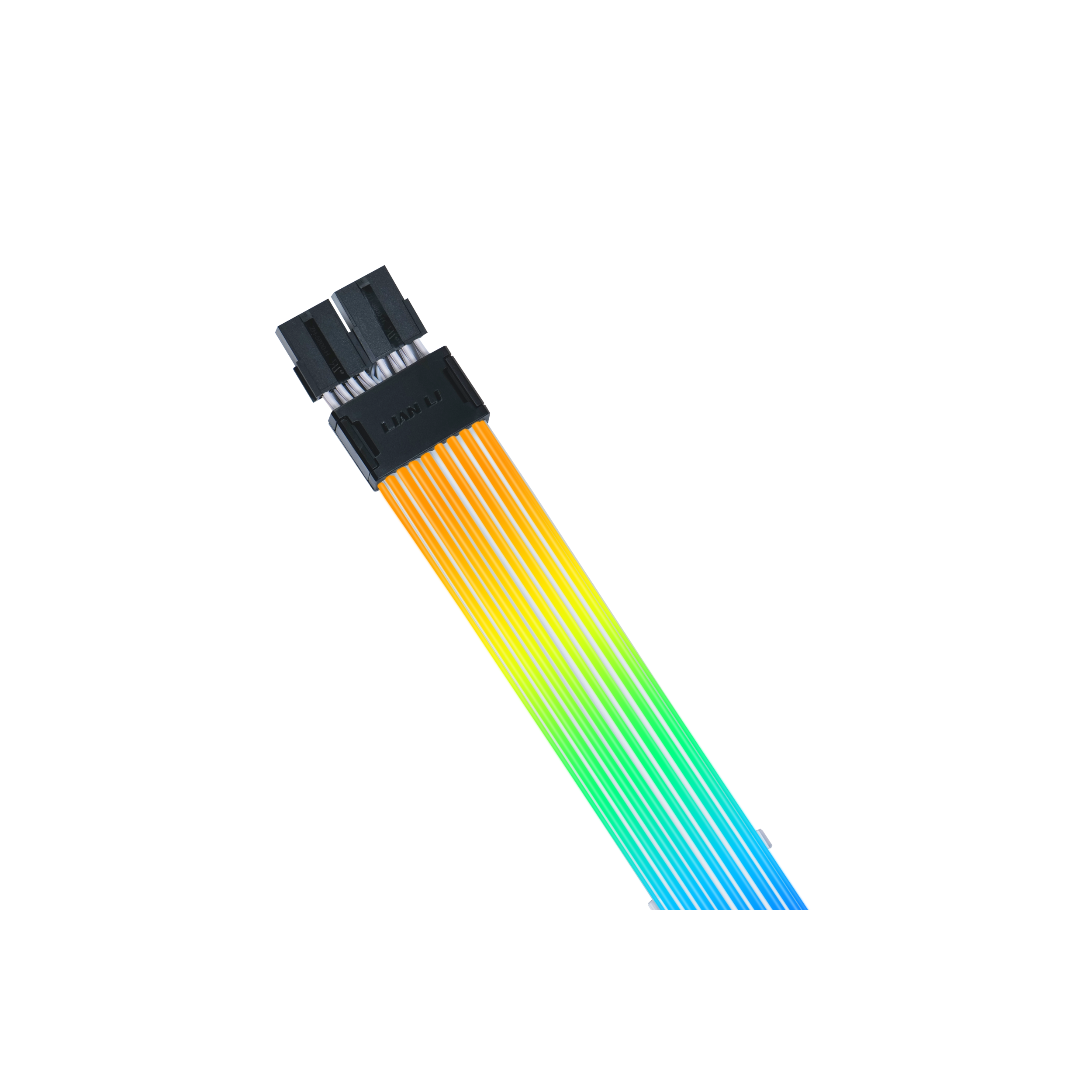 A large main feature product image of Lian Li Strimer Wireless GPU 2x8-Pin PCIe ARGB LED Extension Cable