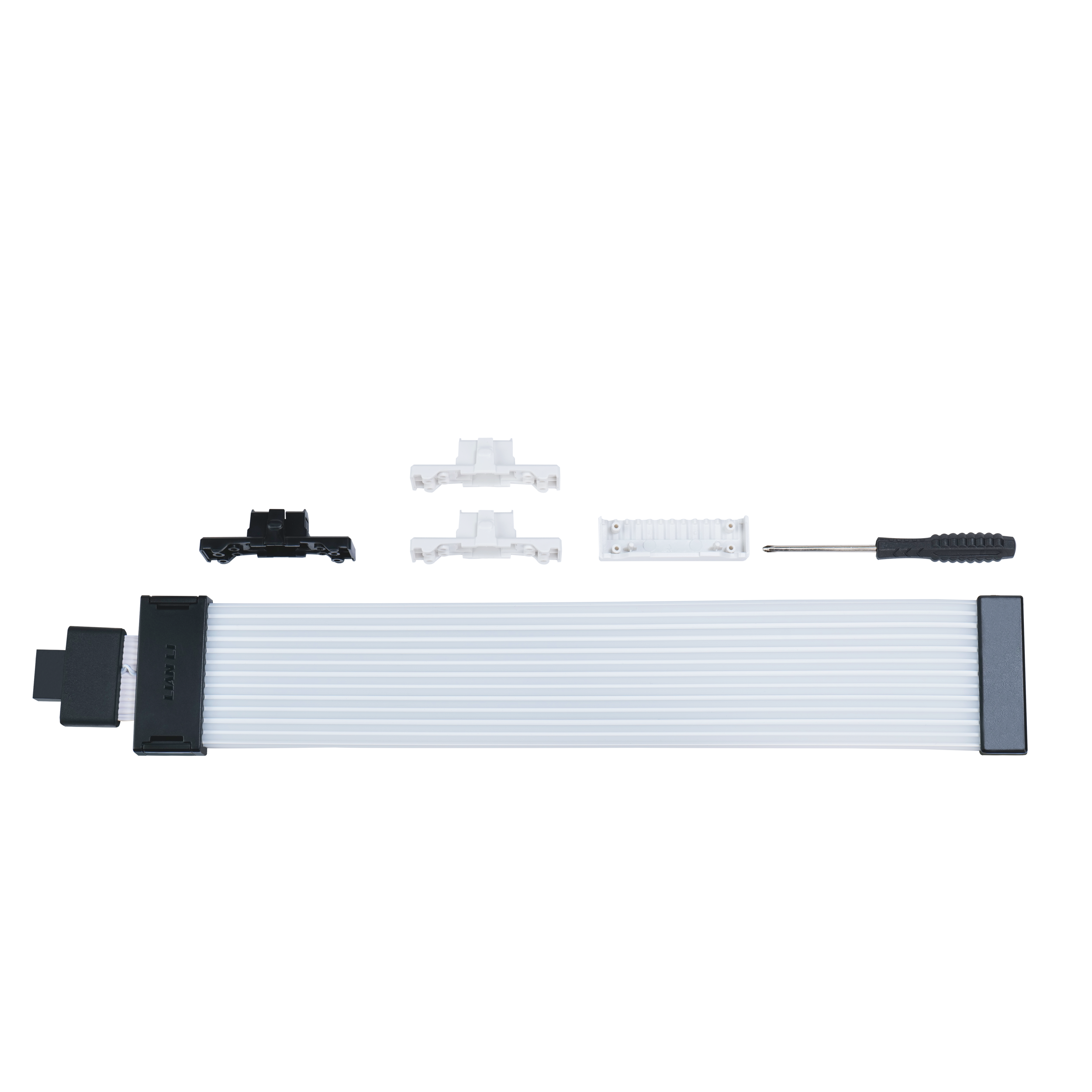 A large main feature product image of Lian Li Strimer Wireless 12V-2x6 Wide ARGB LED Extension Cable