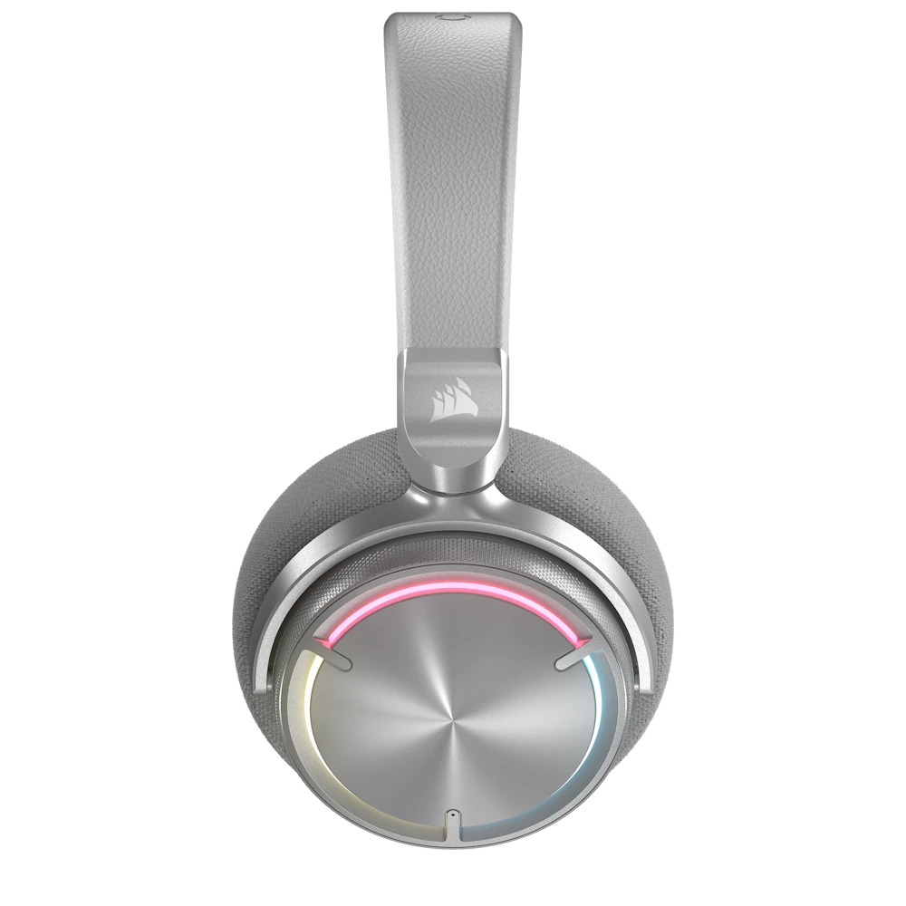 A large main feature product image of Corsair VIRTUOSO MAX WIRELESS Gaming Headset (Silver)