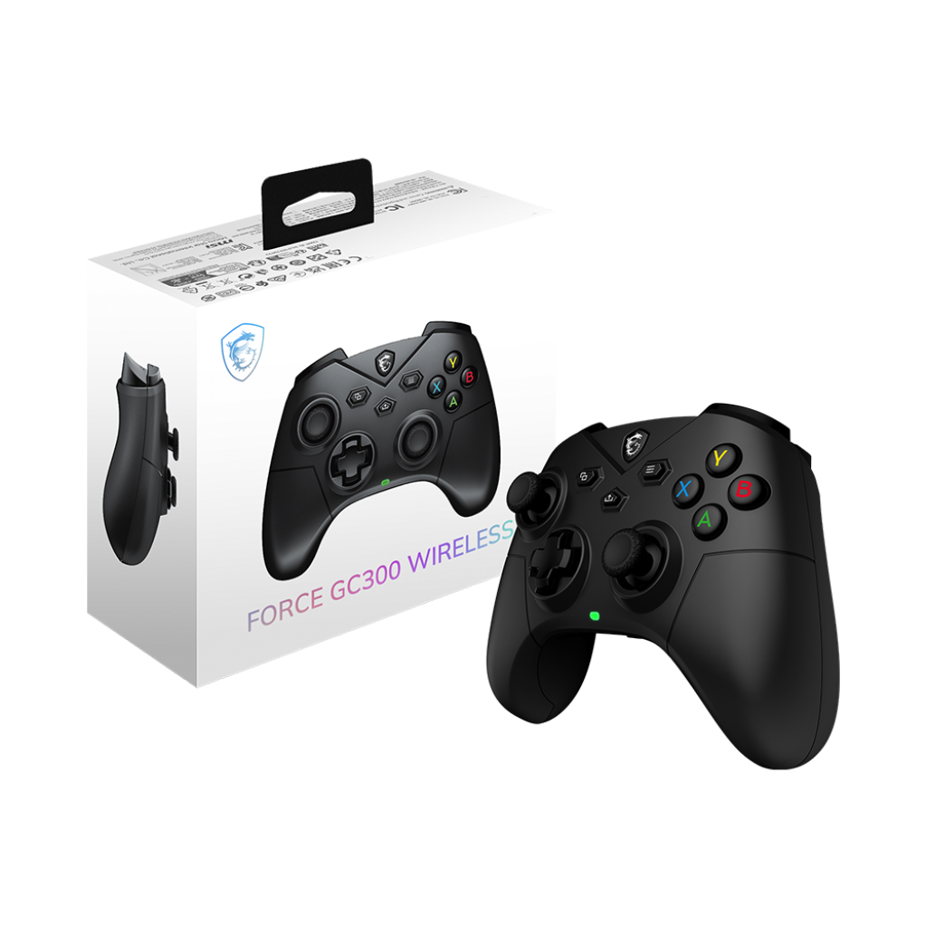 A large main feature product image of MSI Force GC300 Wireless Gaming Controller 