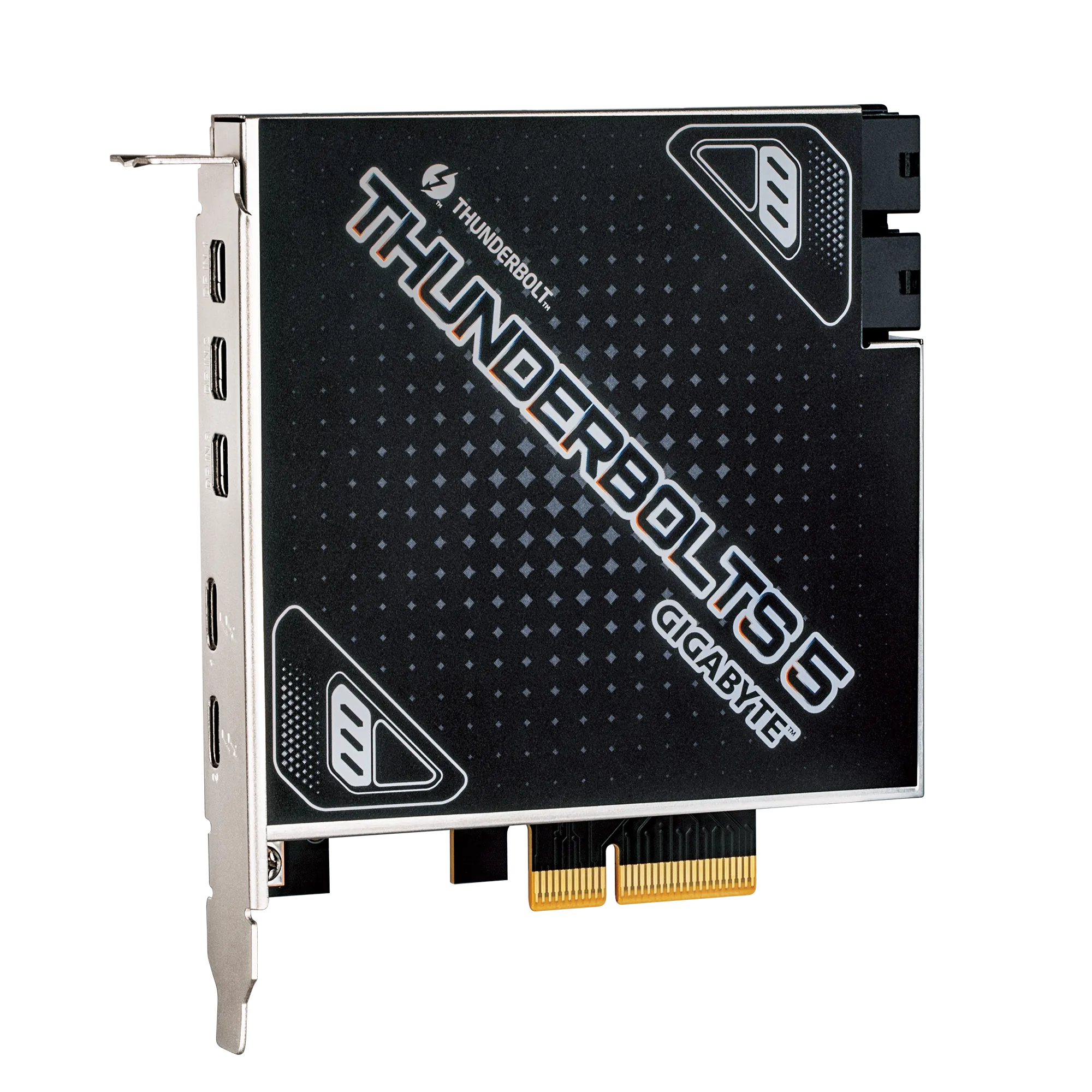 A large main feature product image of Gigabyte Thunderbolts 5 PCIe Add-in Card