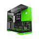 A small tile product image of Geometric Future Model 5 w/ Fans - Mid Tower Glass Case (Black/Green)