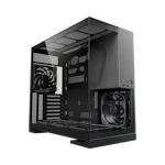 A small tile product image of Geometric Future Model 5 - Mid Tower Glass Case (Black/Grey)