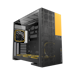 A product image of Geometric Future Model 5 Vent w/ Fans - Mid Tower Dual-Chamber Case (Black/Yellow)