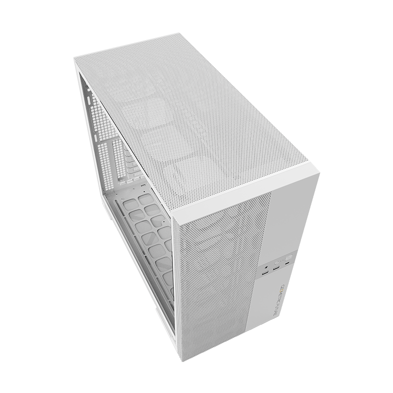 A large main feature product image of Geometric Future Model 5 Vent w/ Fans - Mid Tower Dual-Chamber Case (White)