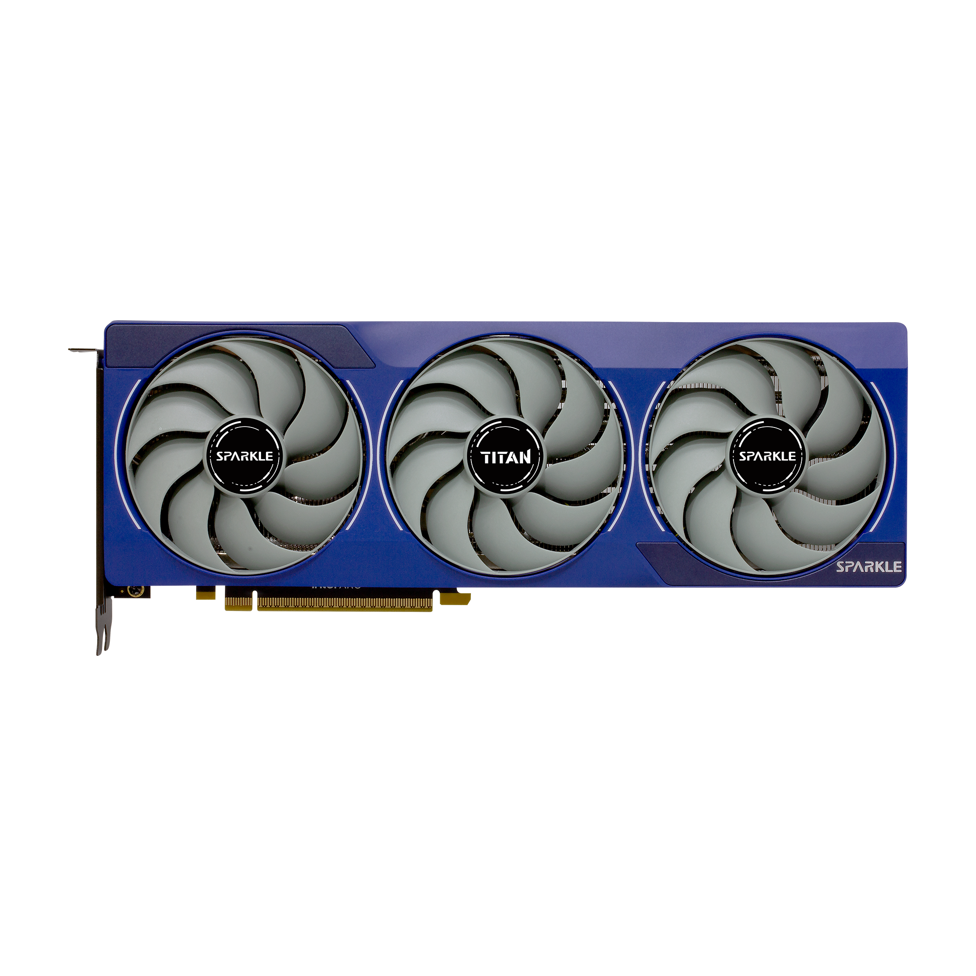 A large main feature product image of SPARKLE Intel Arc Battlemage B580 TITAN OC 12GB GDDR6