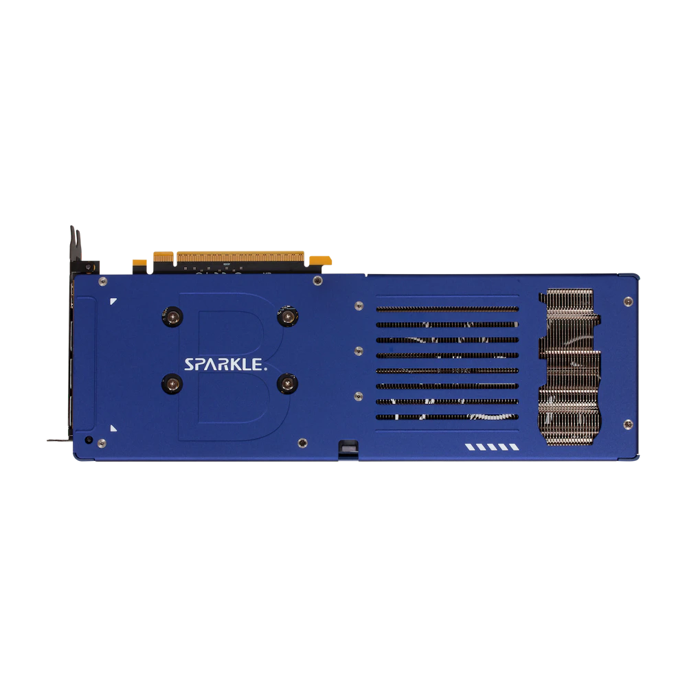 A large main feature product image of SPARKLE Intel Arc Battlemage B580 TITAN OC 12GB GDDR6