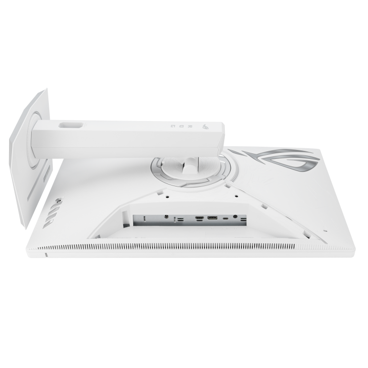 A large main feature product image of ASUS ROG Strix XG27UCG - 27" 4K 2160p 160Hz / 1080p 320Hz Dual-Mode Fast IPS Gaming Monitor (White)