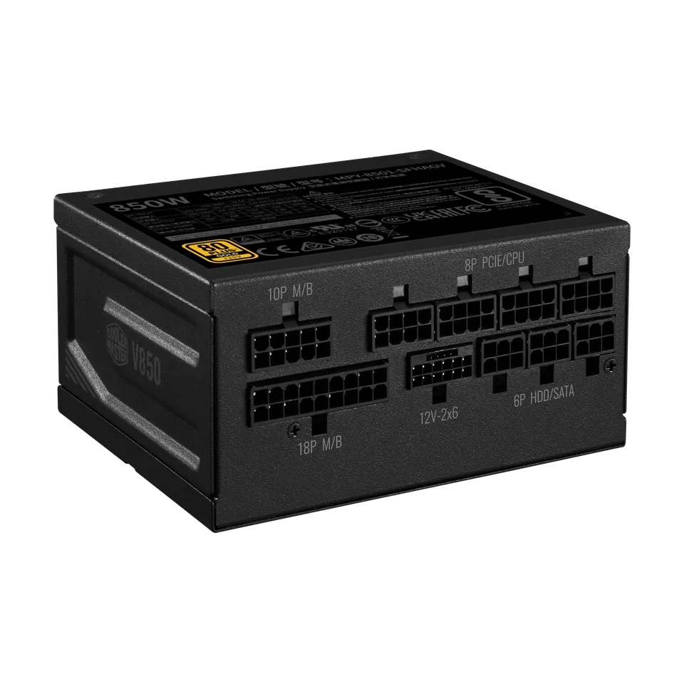 A large main feature product image of Cooler Master V SFX Gold 850W PCIe 5.1 ATX 3.1 Modular PSU