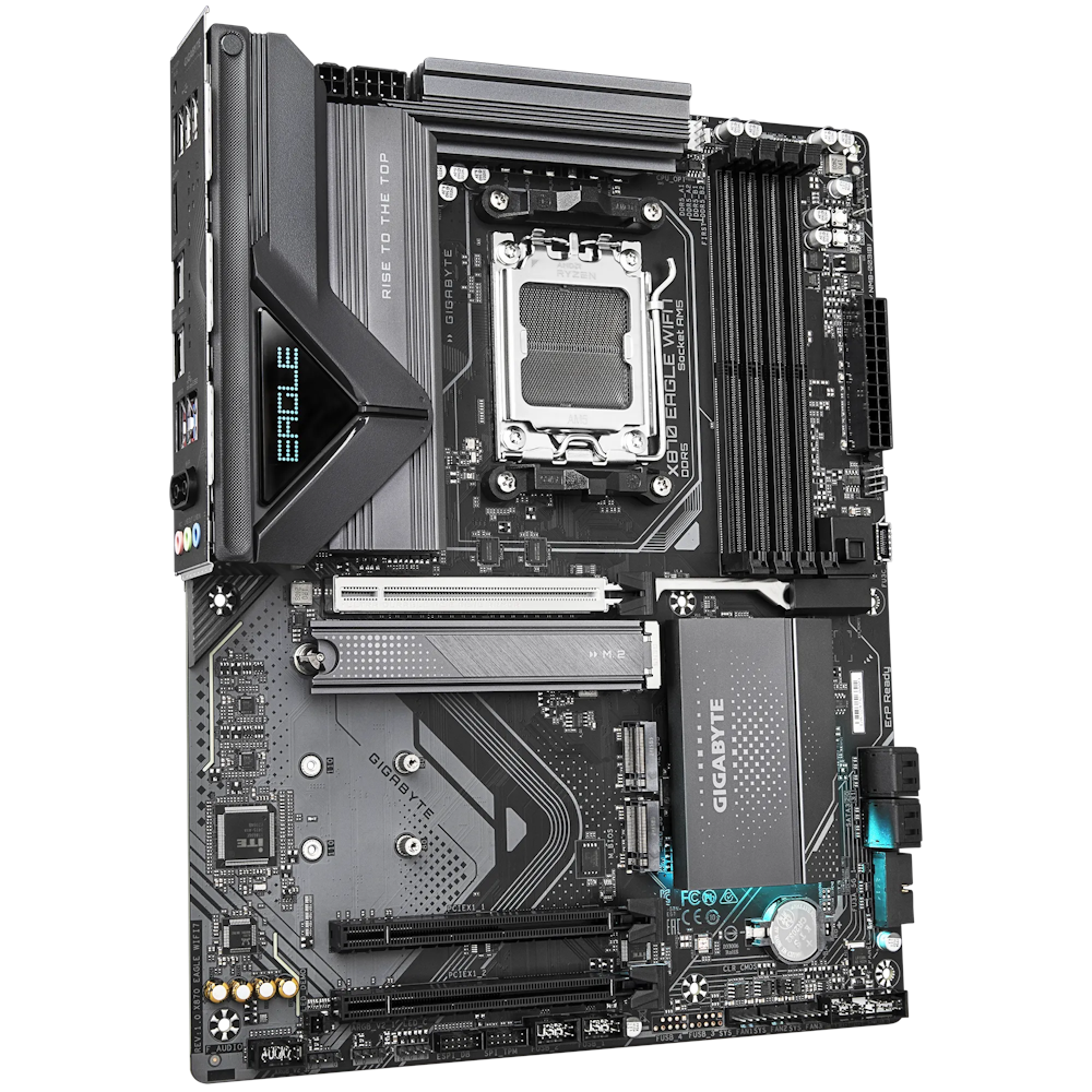 A large main feature product image of Gigabyte X870 Eagle WiFi7 AM5 ATX Desktop Motherboard