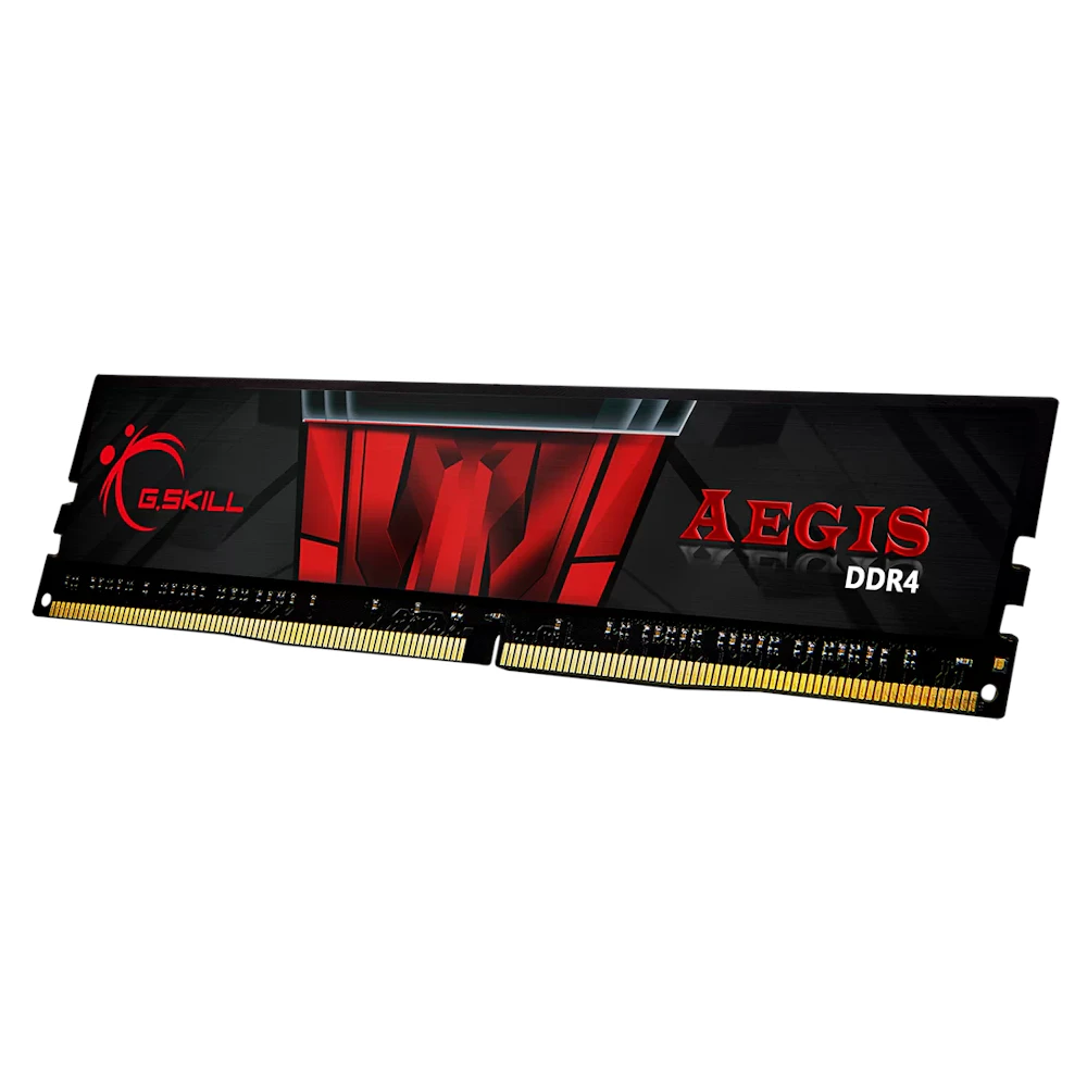 A large main feature product image of G.Skill Aegis 16GB (1x16GB) DDR4-2666 C19