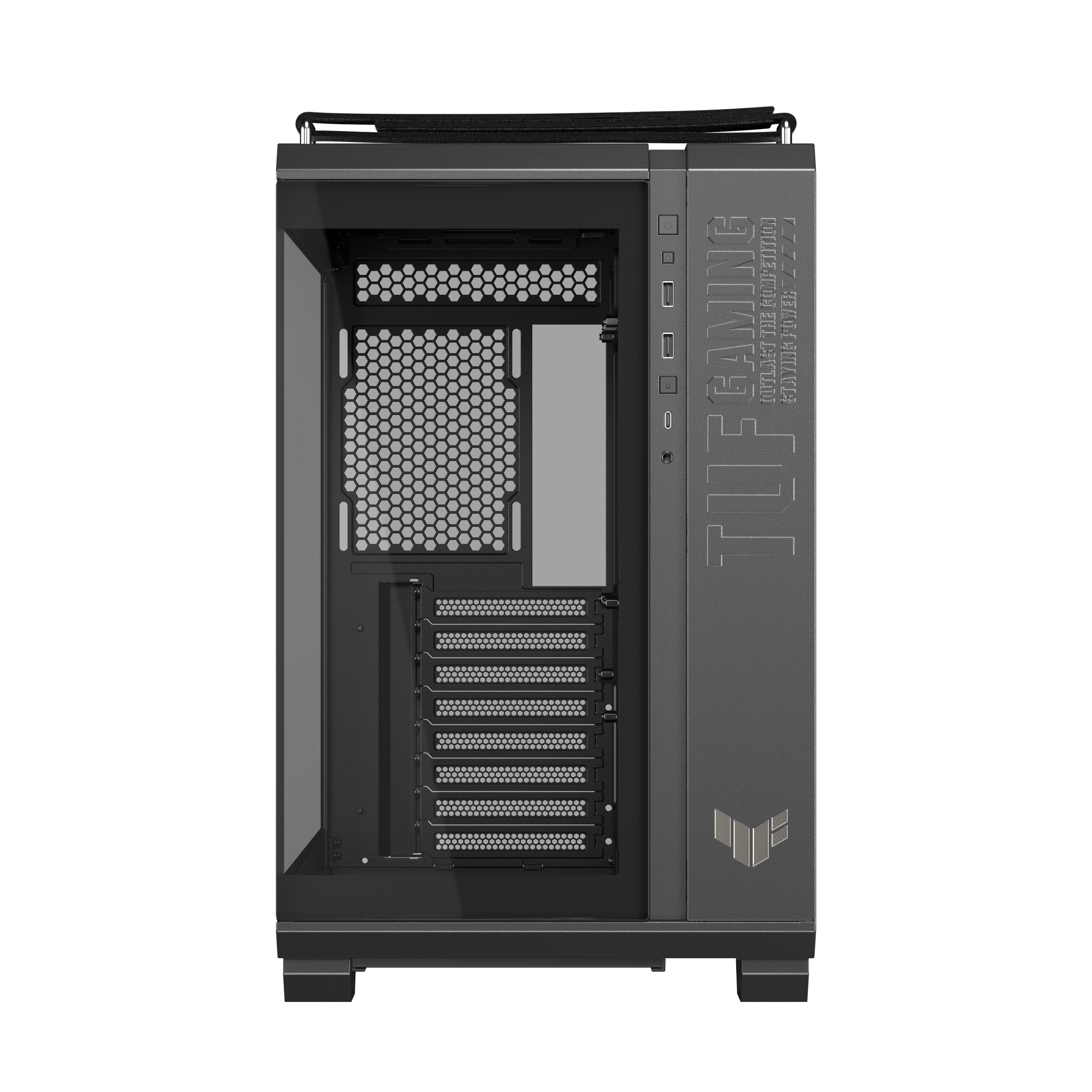 A large main feature product image of ASUS TUF Gaming GT502 Horizon Mid Tower Case - Black