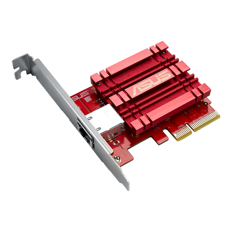A large main feature product image of ASUS XG-C100C V3 10GbE PCIe Network Adapter