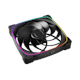 A small tile product image of Geometric Future Squama 2503R - 140mm ARGB Reverse Blade PWM Fan 3-Pack (Black)
