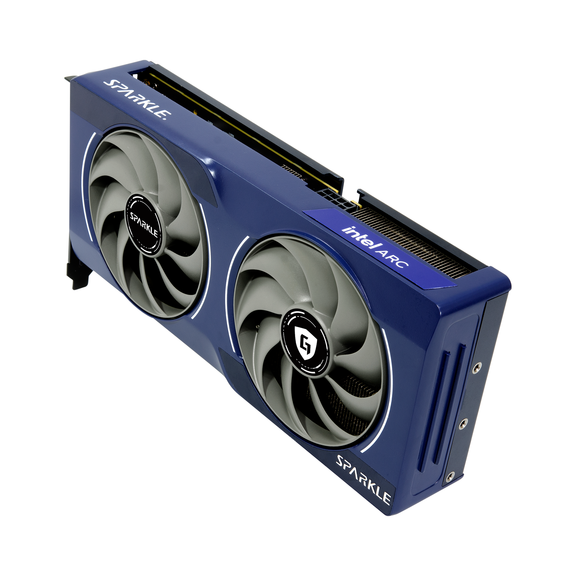 A large main feature product image of SPARKLE Intel Arc Battlemage B570 GUARDIAN OC 10GB GDDR6