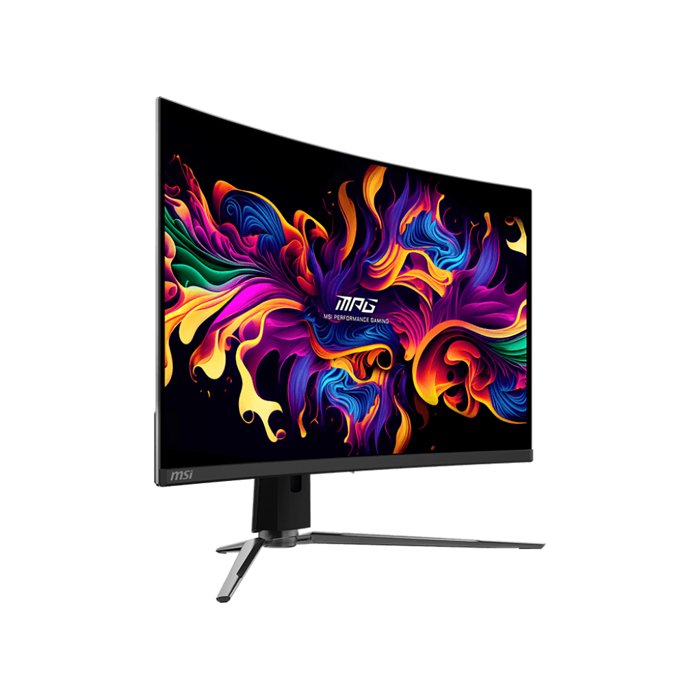 A large main feature product image of MSI MPG 321CURX - 32" Curved 4K 2160p 240Hz 0.03ms QD-OLED Gaming Monitor
