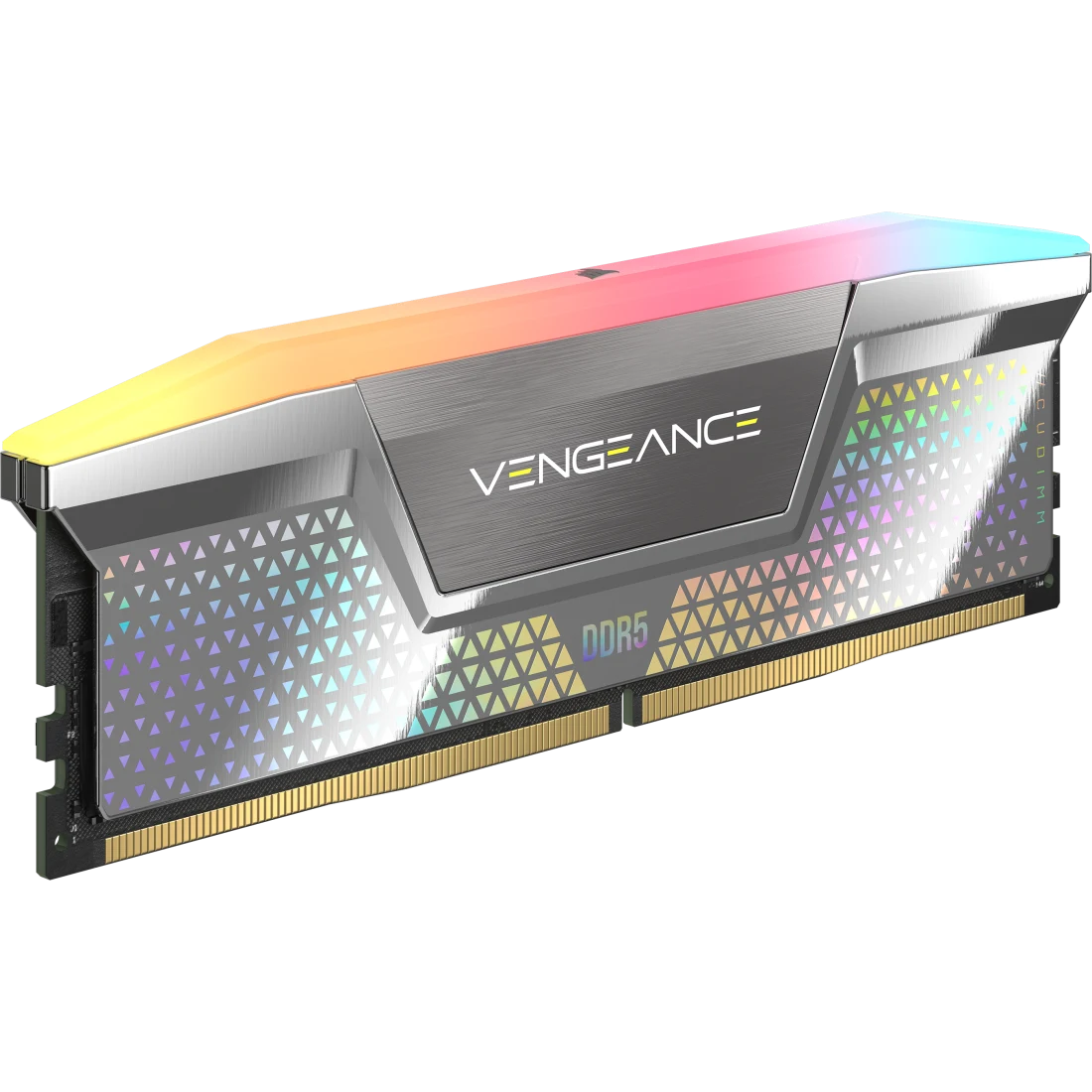 A large main feature product image of Corsair Vengeance RGB 48GB Kit (2x24GB) XMP DDR5-8000 C38 CUDIMM (Silver)