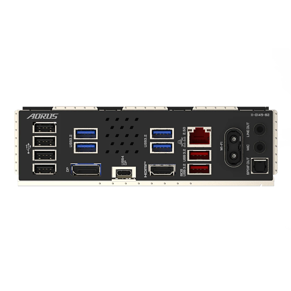 A large main feature product image of Gigabyte B860M AORUS ELITE WIFI6E LGA1851 mATX Desktop Motherboard