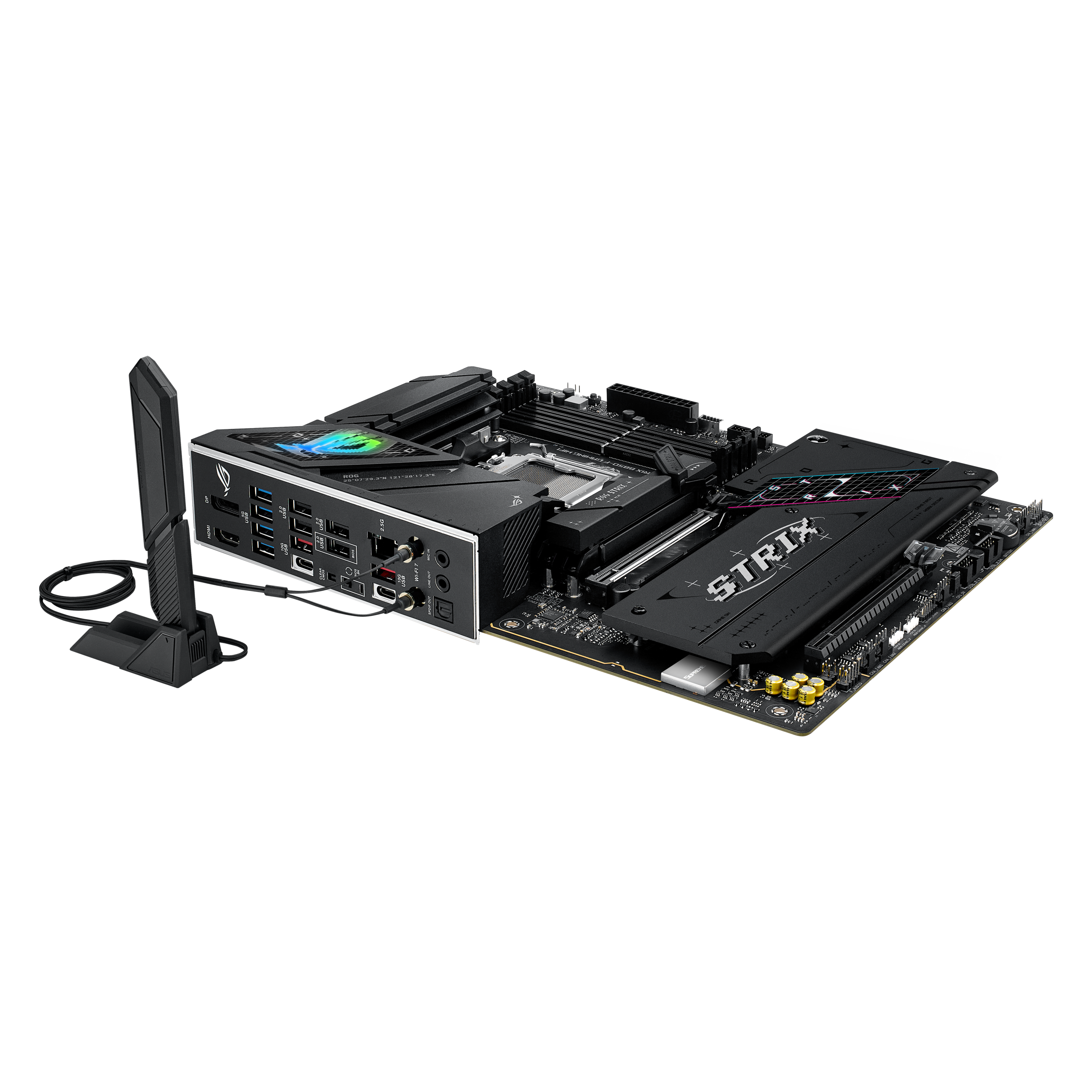 A large main feature product image of ASUS ROG Strix B850-F Gaming WiFi AM5 ATX Desktop Motherboard 