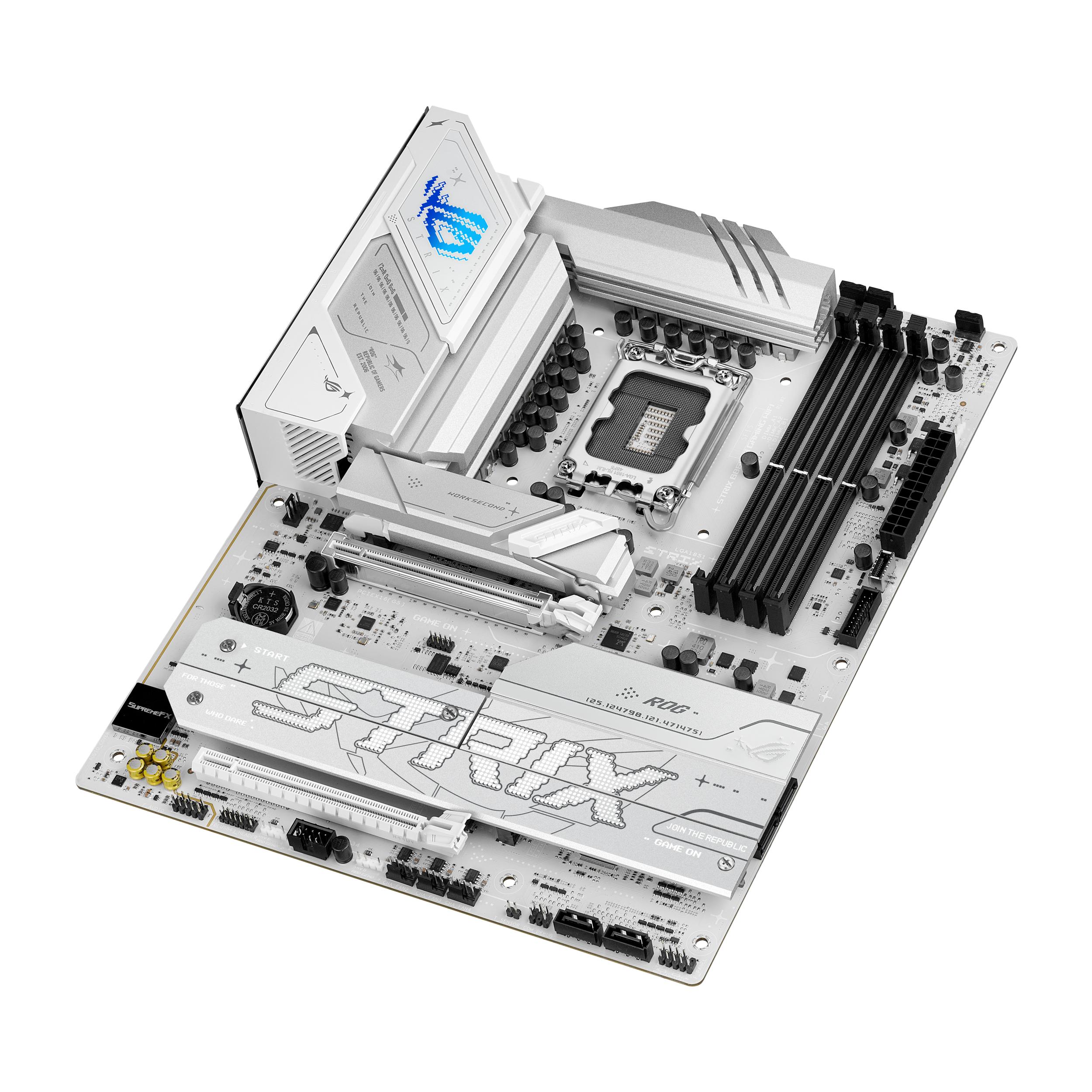 A large main feature product image of ASUS ROG Strix B860-A Gaming WiFi LGA1851 ATX Desktop Motherboard