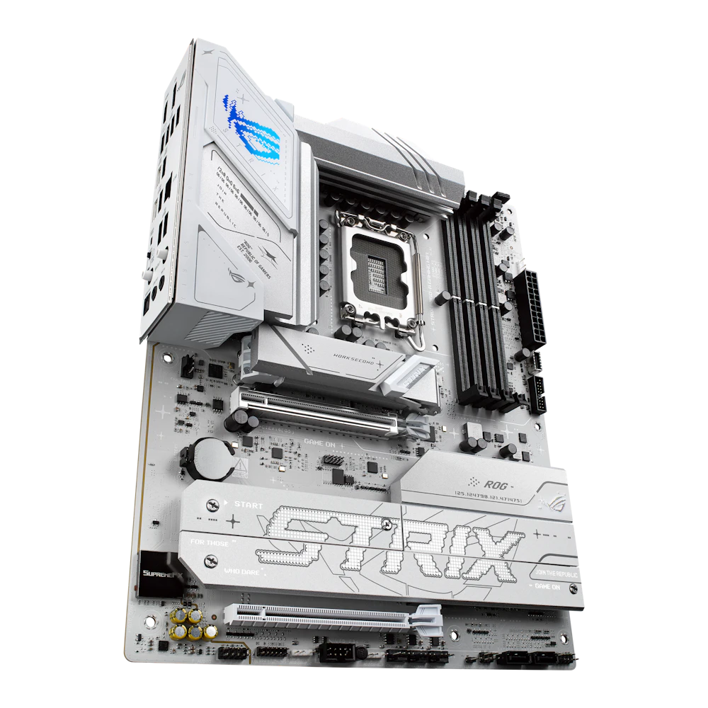 A large main feature product image of ASUS ROG Strix B860-A Gaming WiFi LGA1851 ATX Desktop Motherboard