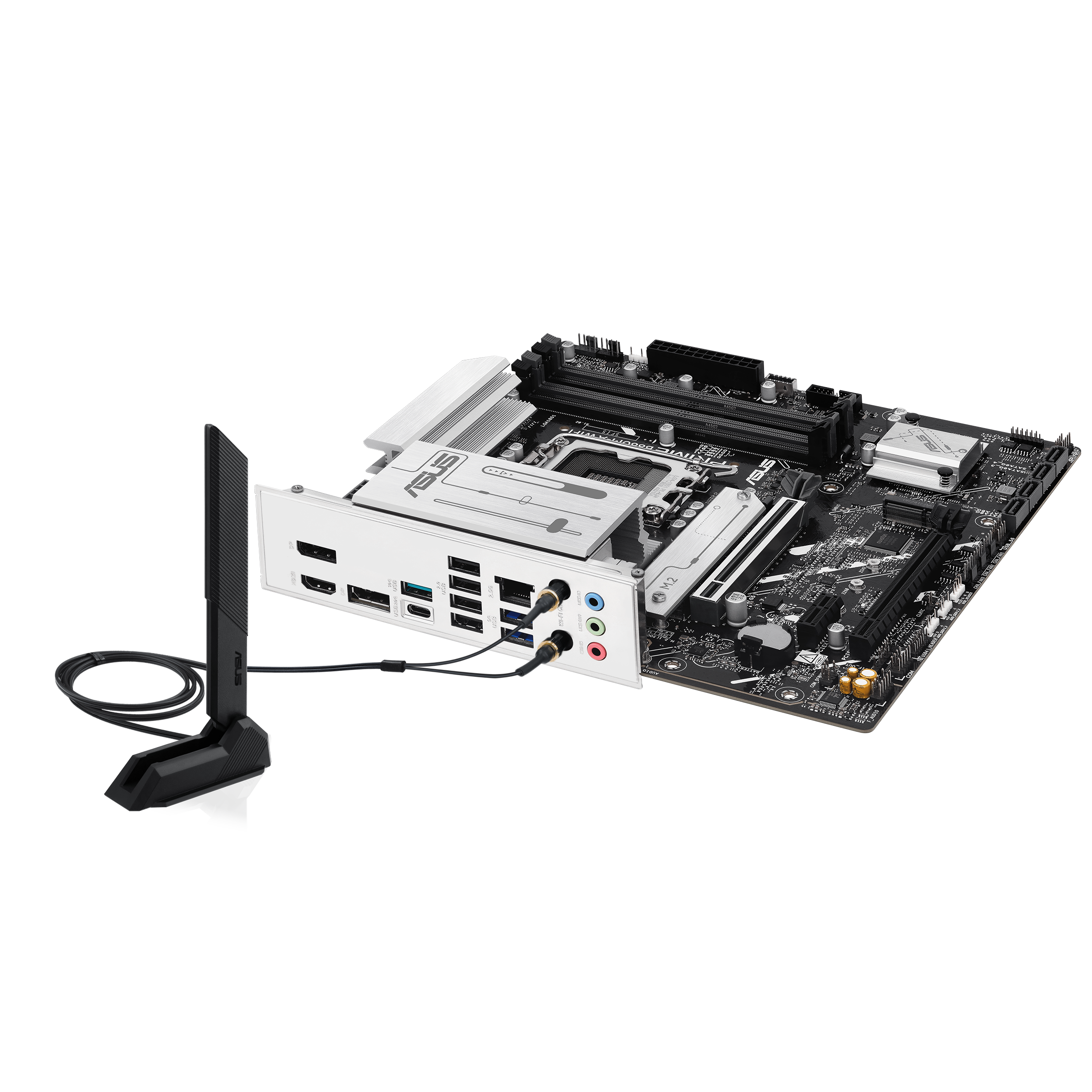 A large main feature product image of ASUS PRIME B860M-A WiFi-CSM LGA1851 mATX Desktop Motherboard