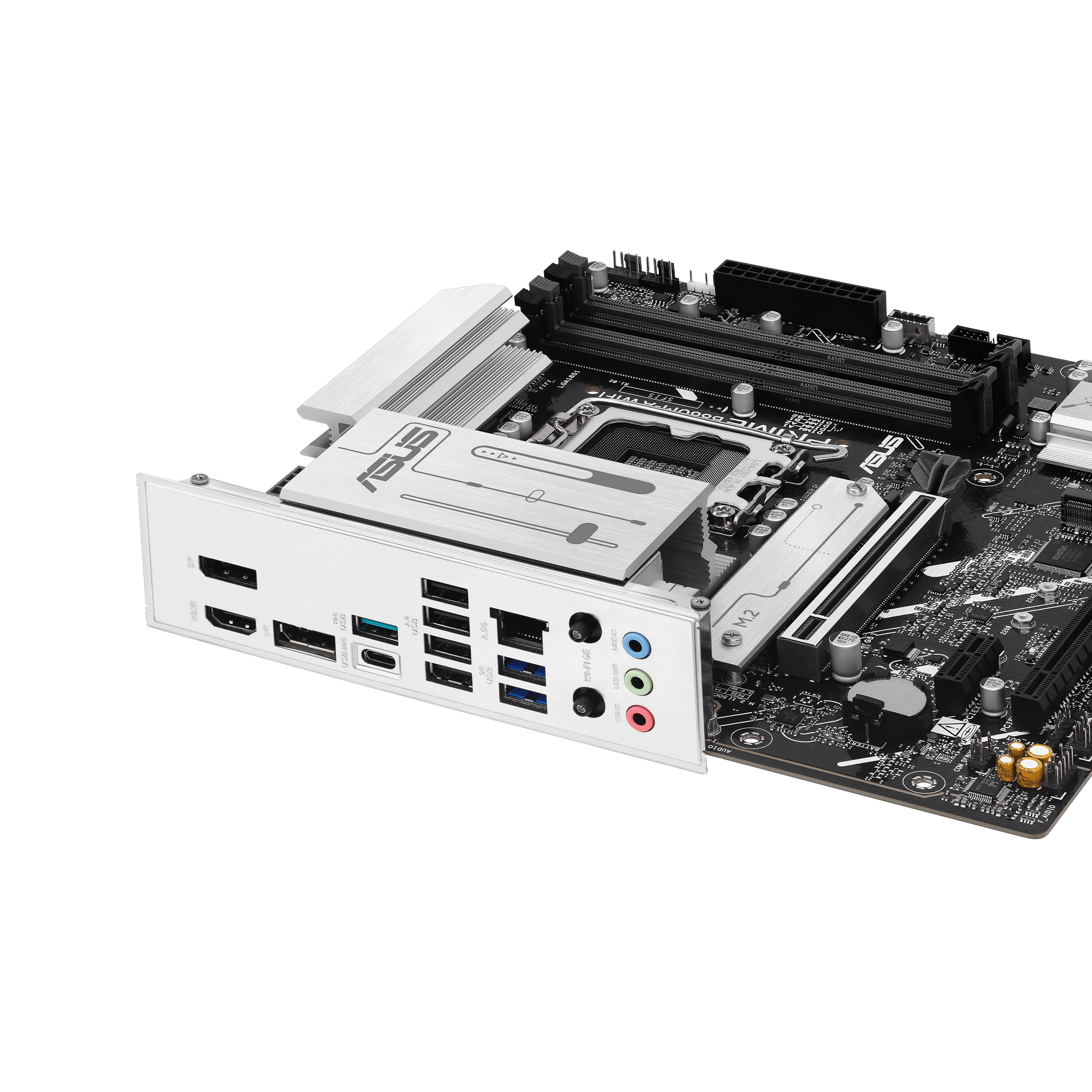 A large main feature product image of ASUS PRIME B860M-A WiFi-CSM LGA1851 mATX Desktop Motherboard