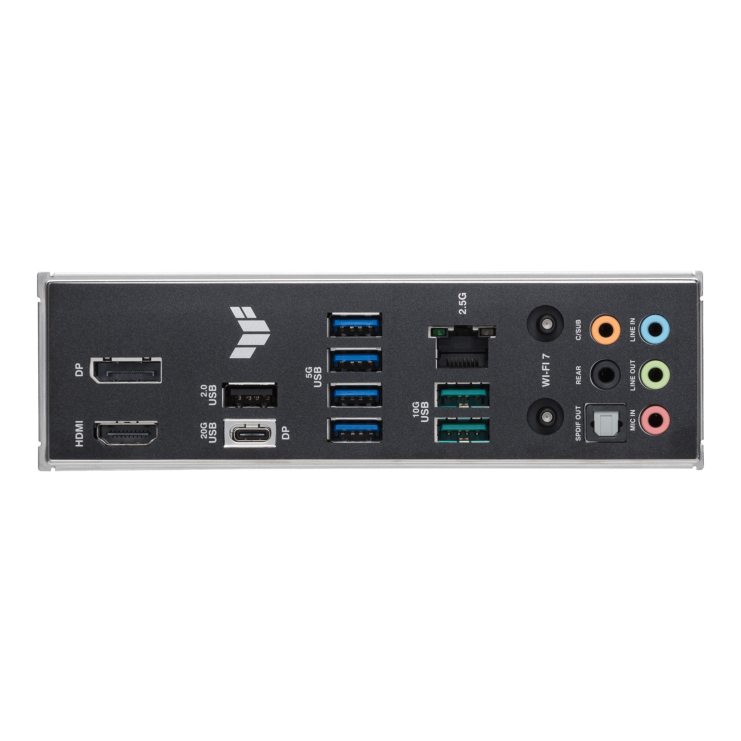 A large main feature product image of ASUS TUF Gaming B860M-PLUS WiFi LGA1851 mATX Desktop Motherboard