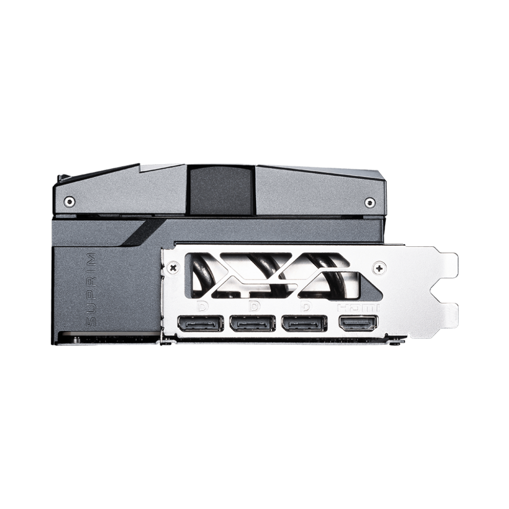 A large main feature product image of MSI GeForce RTX 5090 Suprim SOC 32GB GDDR7