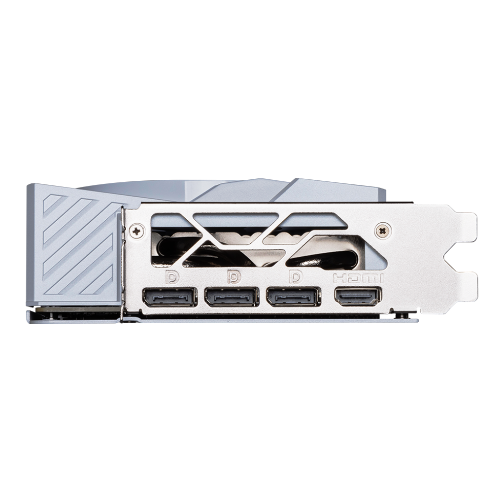 A large main feature product image of MSI GeForce RTX 5080 Gaming Trio OC 16GB GDDR7 - White