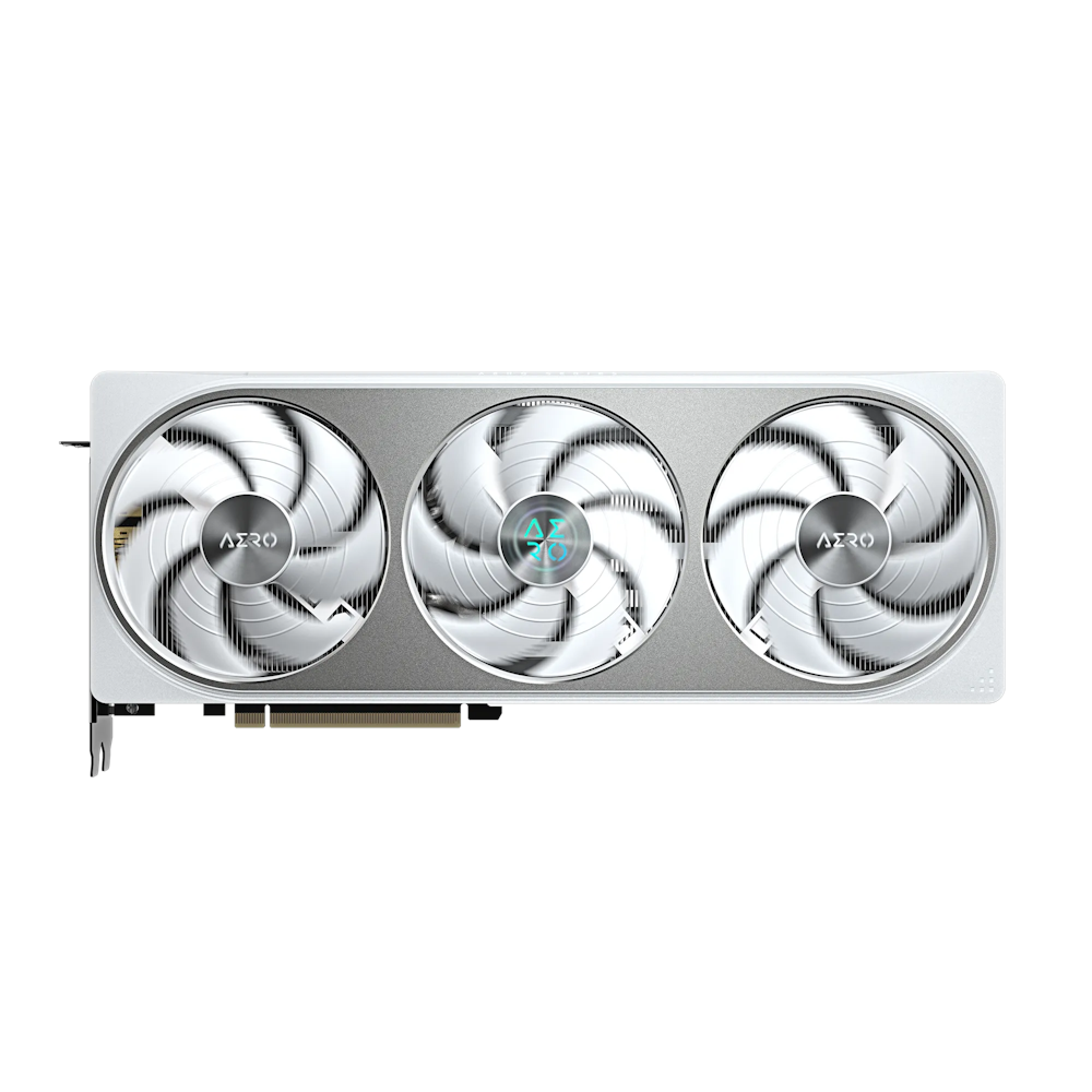A large main feature product image of Gigabyte GeForce RTX 5070 Aero White OC 12GB GDDR7