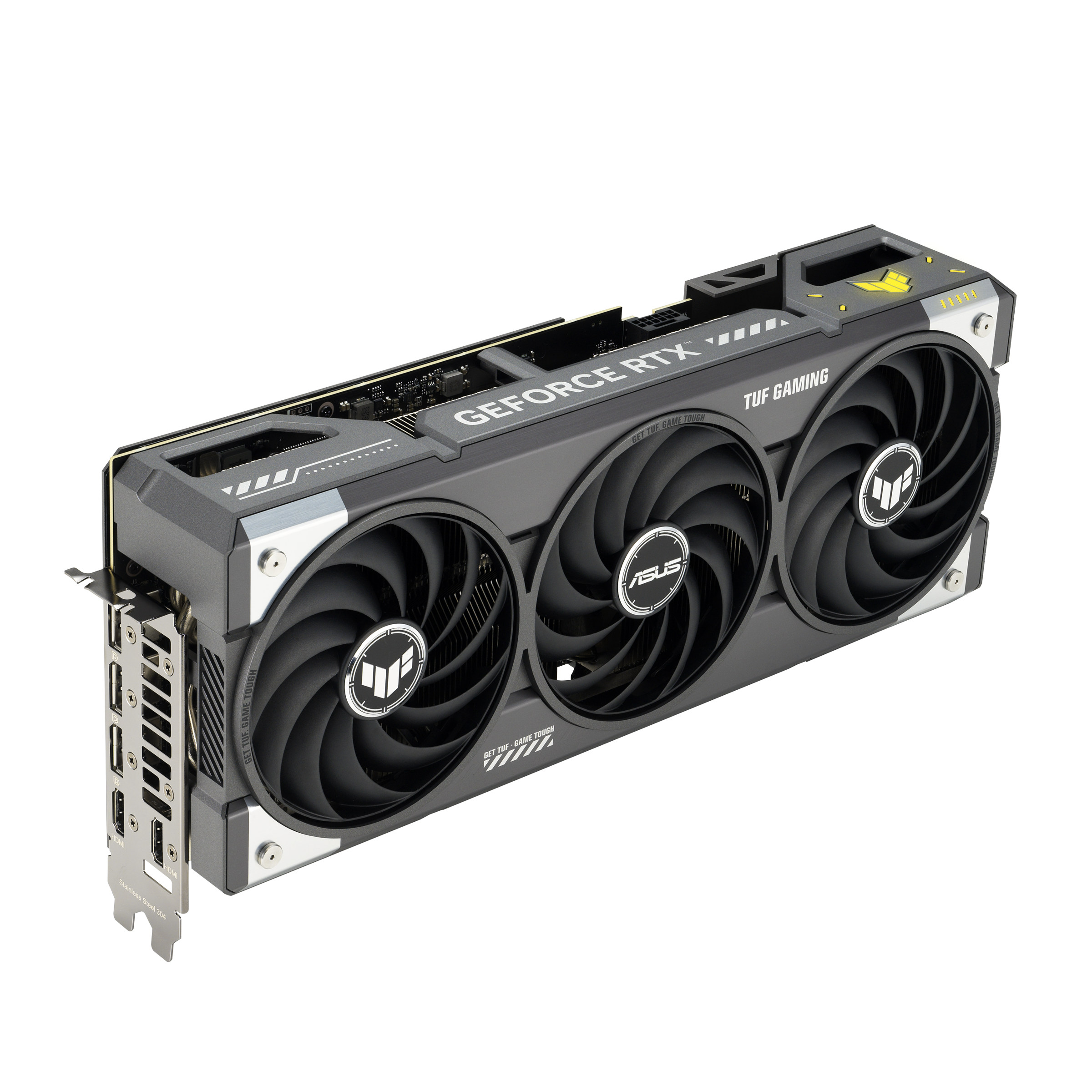 A large main feature product image of ASUS GeForce RTX 5070 Ti TUF Gaming OC 16GB GDDR7