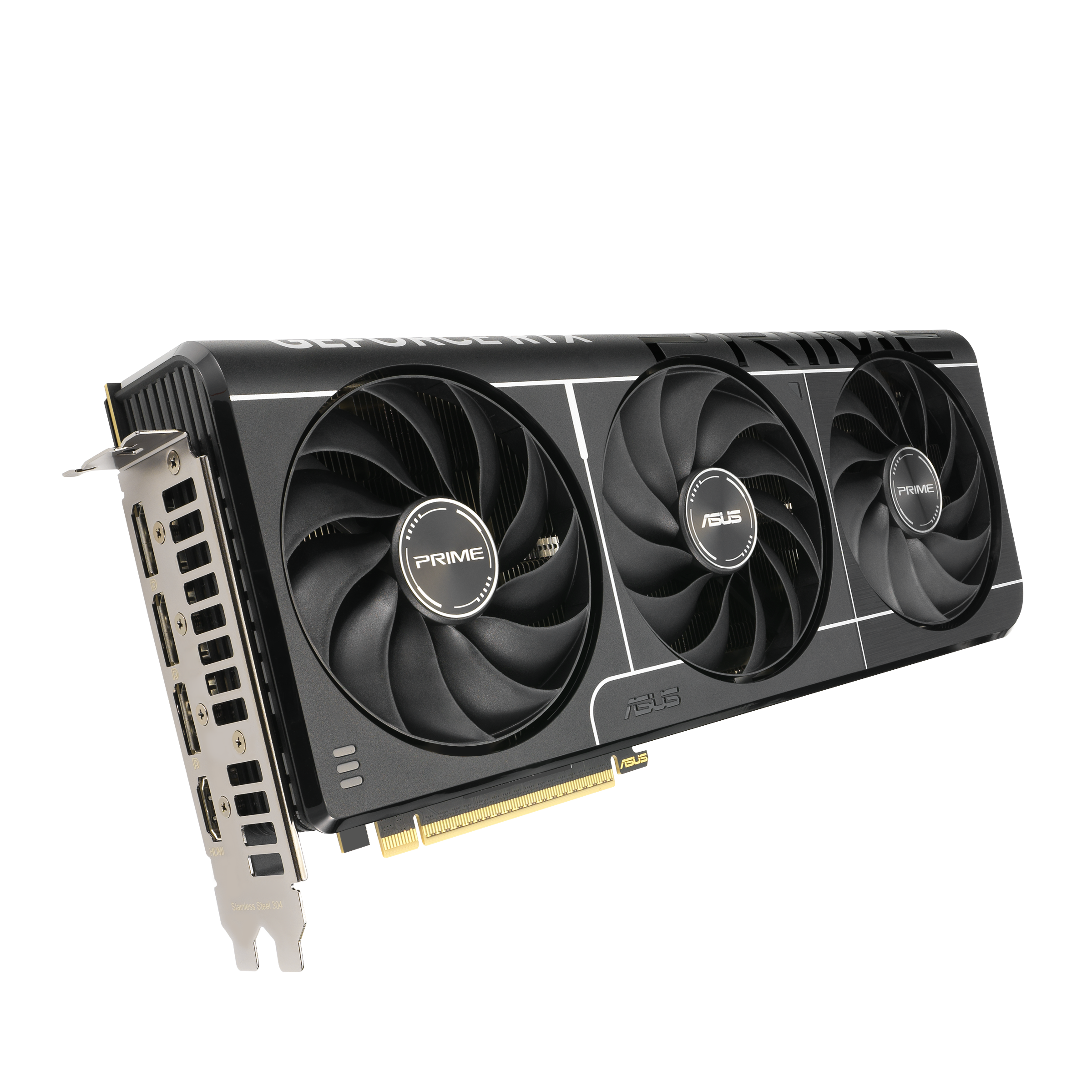 A large main feature product image of ASUS GeForce RTX 5080 Prime OC 16GB GDDR7