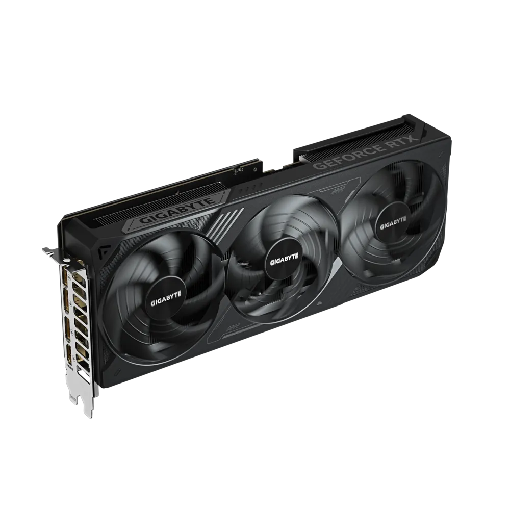 A large main feature product image of Gigabyte GeForce RTX 5070 Ti Windforce OC SFF 16GB GDDR7