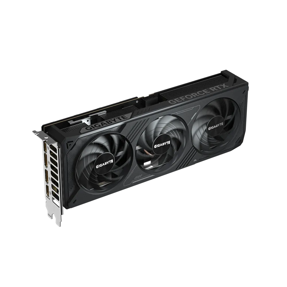 A large main feature product image of Gigabyte GeForce RTX 5070 Windforce OC SFF 12GB GDDR7