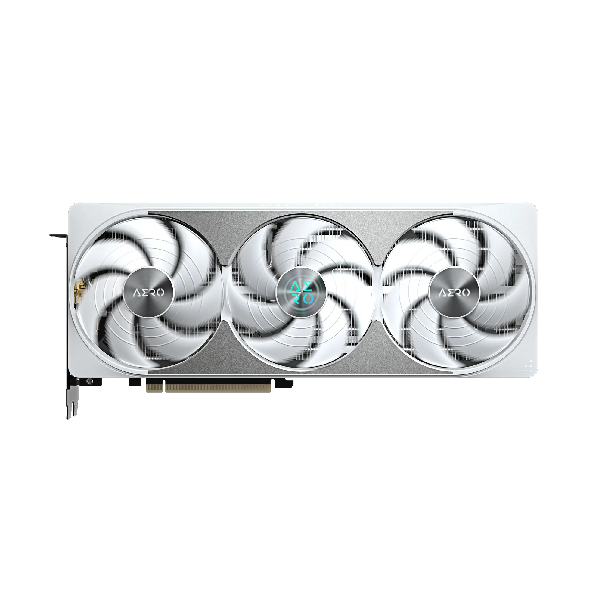 A large main feature product image of Gigabyte GeForce RTX 5080 Aero White OC SFF 16GB GDDR7