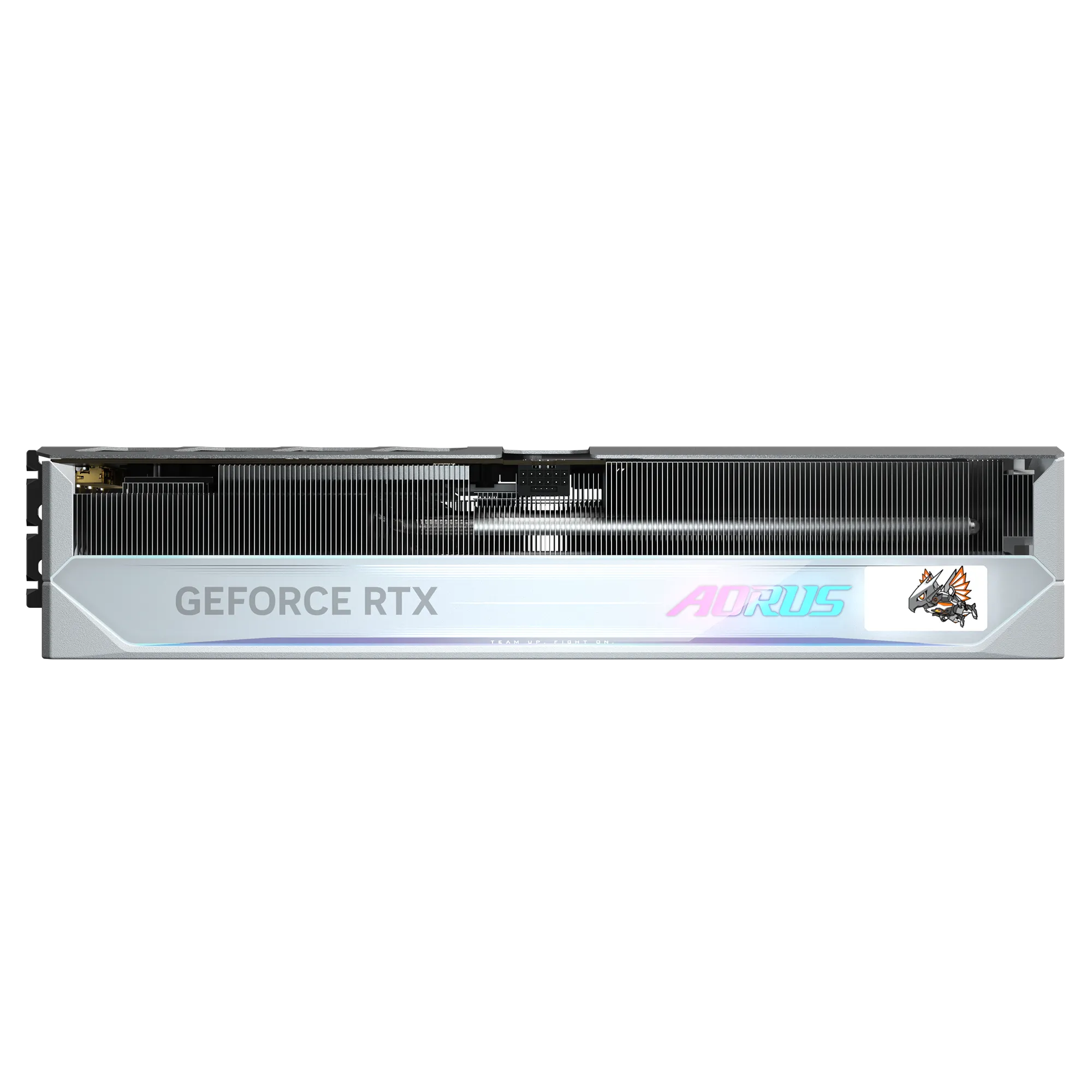 A large main feature product image of Gigabyte GeForce RTX 5080 Aorus Master Ice White 16GB GDDR7