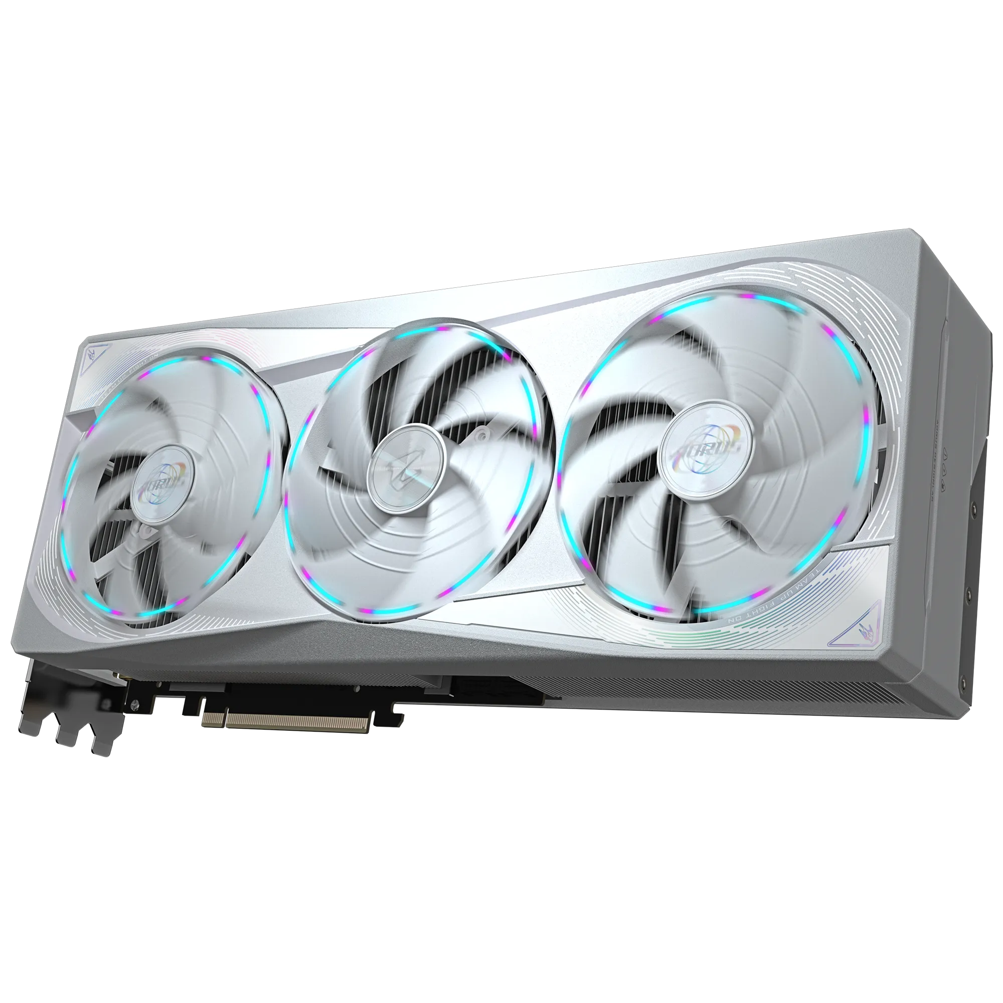 A large main feature product image of Gigabyte GeForce RTX 5080 Aorus Master Ice White 16GB GDDR7