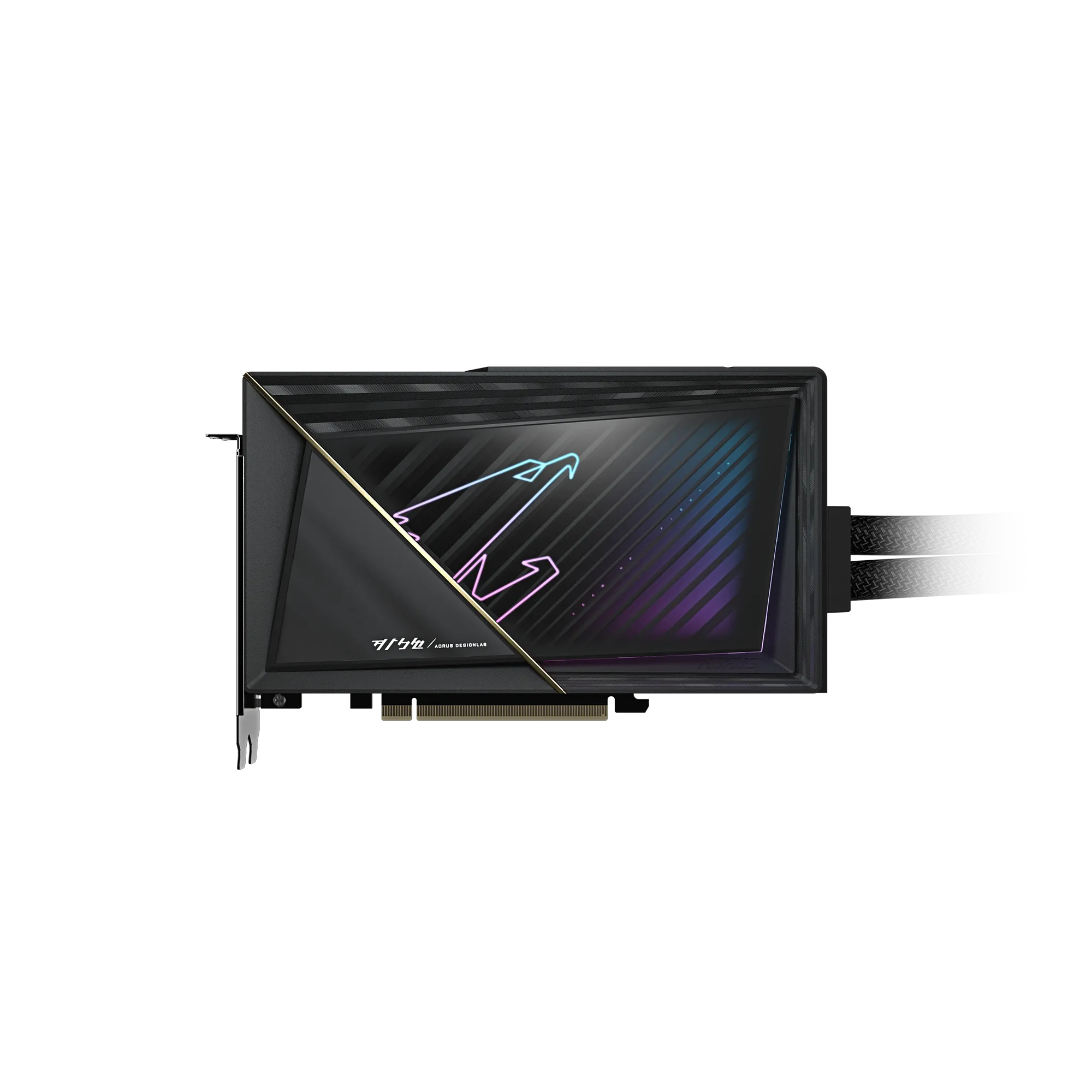 A large main feature product image of Gigabyte GeForce RTX 5080 Aorus Xtreme Waterforce 16GB GDDR7