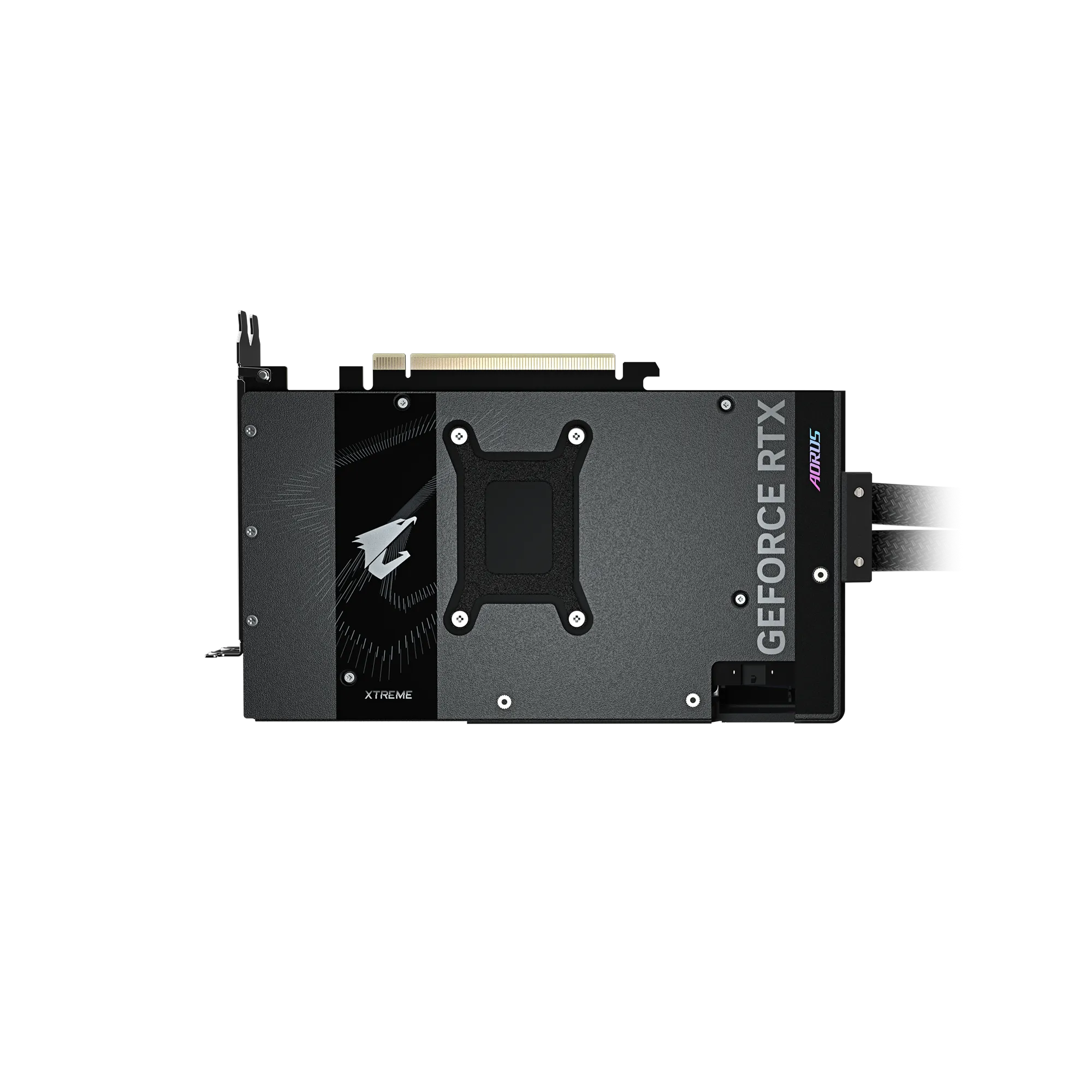 A large main feature product image of Gigabyte GeForce RTX 5080 Aorus Xtreme Waterforce 16GB GDDR7