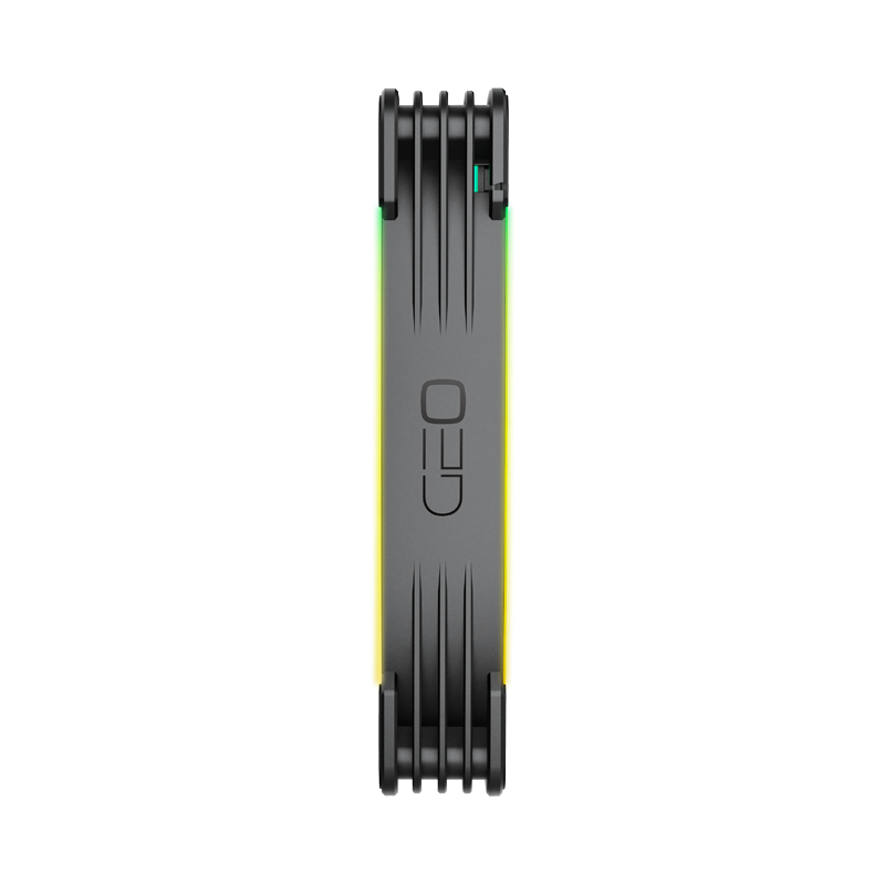 A large main feature product image of Geometric Future Squama 2503R - 140mm ARGB Reverse Blade PWM Fan (Black)