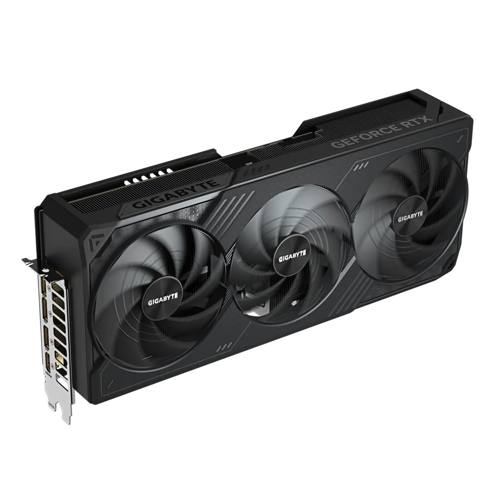 A large main feature product image of Gigabyte GeForce RTX 5090 Windforce OC 32GB GDDR7