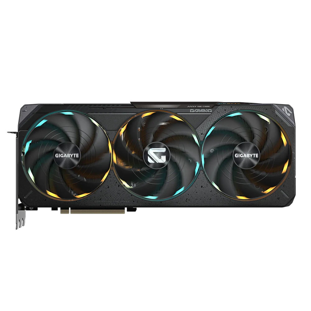 A large main feature product image of Gigabyte GeForce RTX 5080 Gaming OC 16GB GDDR7