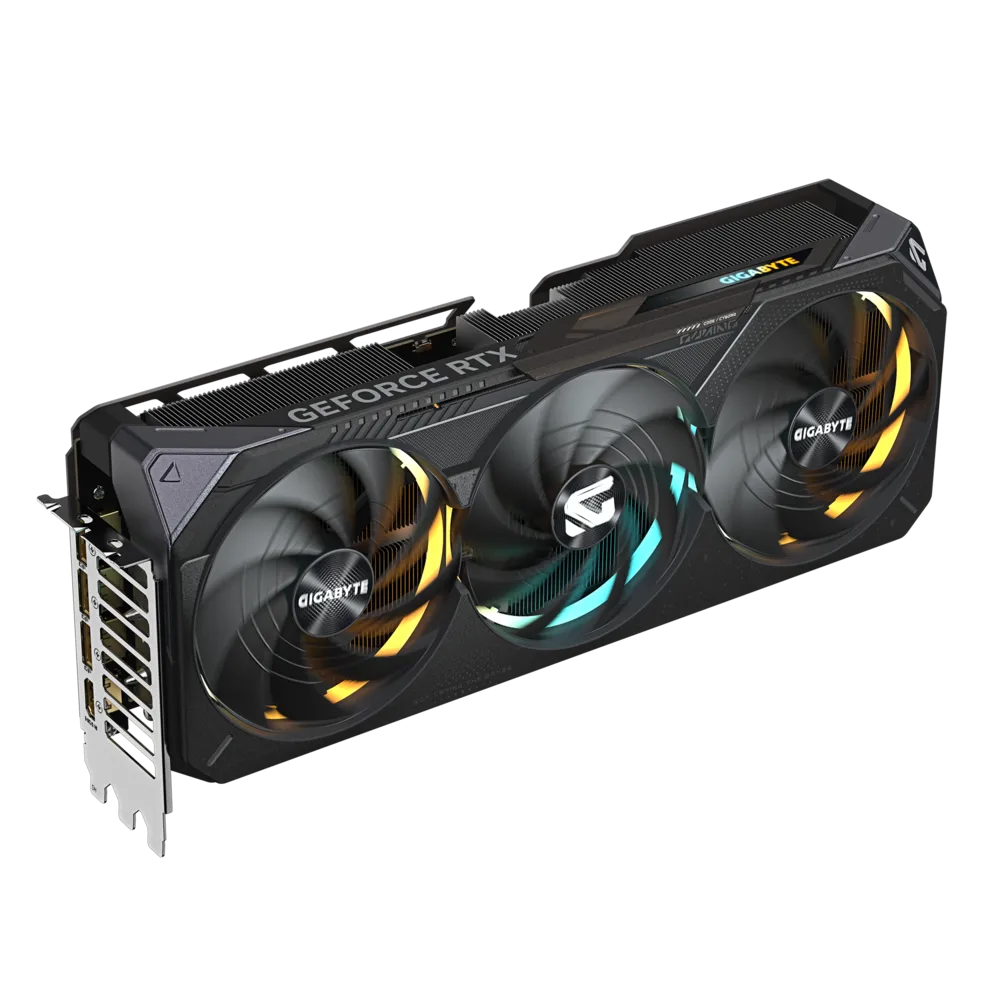 A large main feature product image of Gigabyte GeForce RTX 5080 Gaming OC 16GB GDDR7