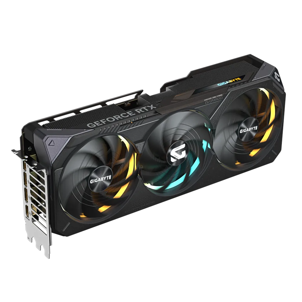 A large main feature product image of Gigabyte GeForce RTX 5080 Gaming OC 16GB GDDR7