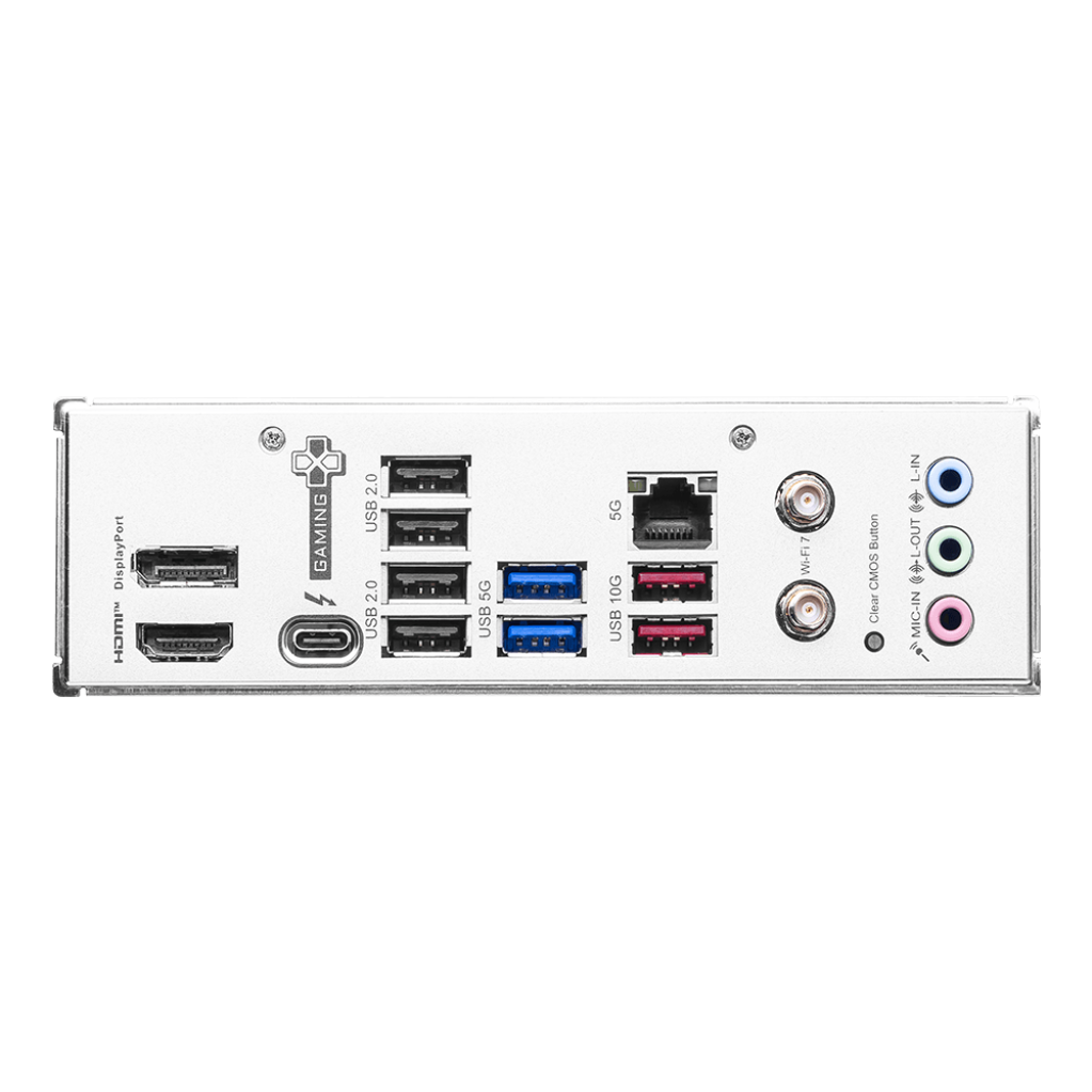 A large main feature product image of MSI B860 Gaming Plus WiFi LGA1851 ATX Desktop Motherboard