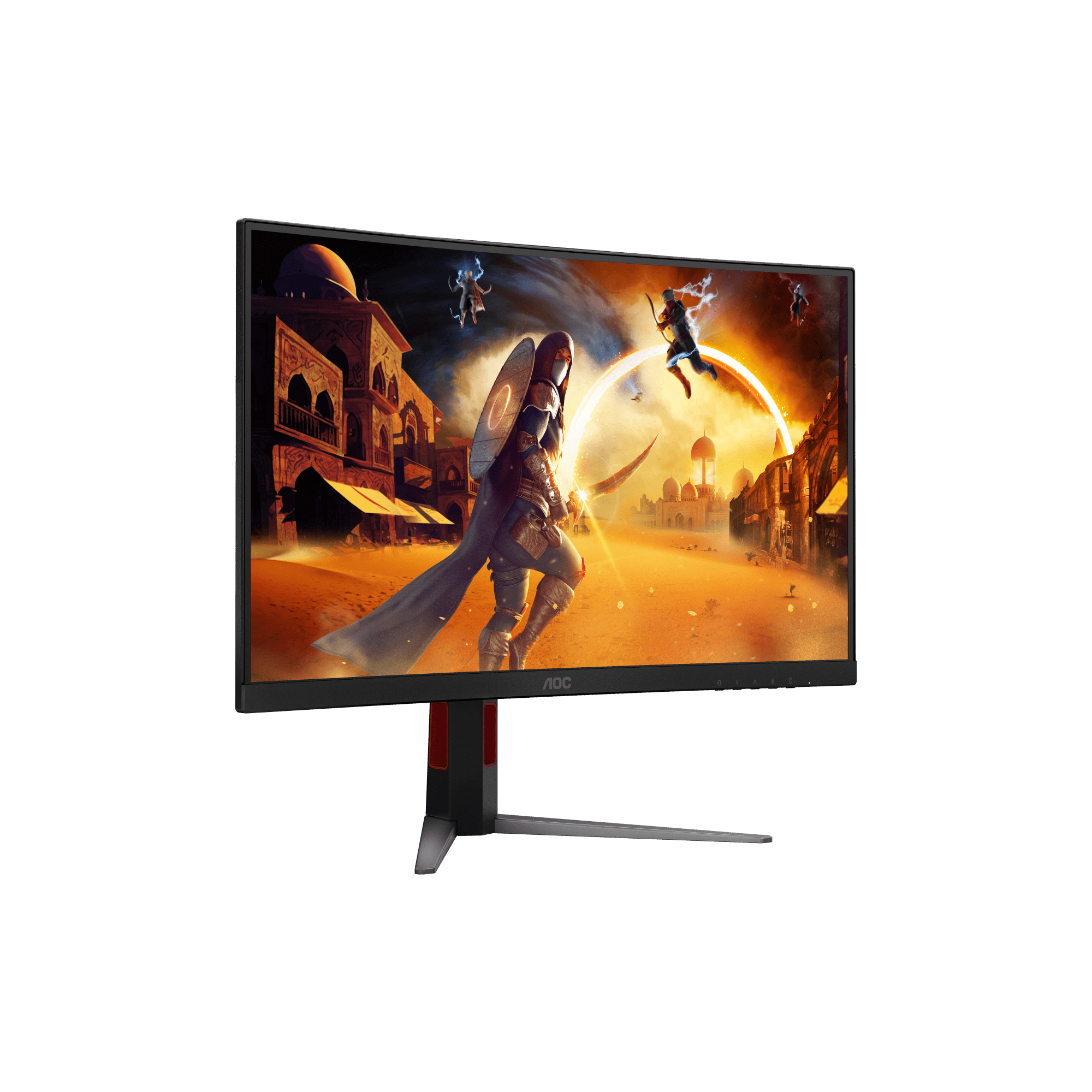 A large main feature product image of AOC Gaming CQ27G4 - 27" Curved 1440p 180Hz 0.5Ms Fast VA Monitor